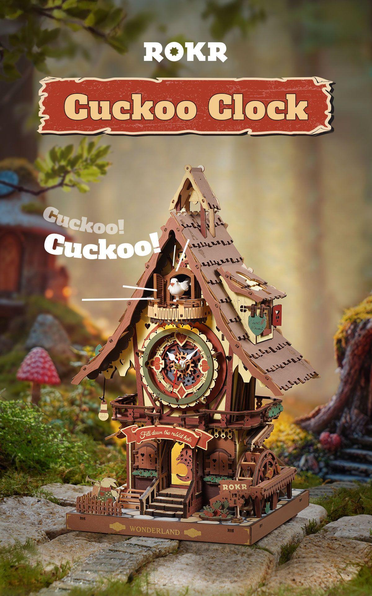 Reloj Cucú LC901 – Puzzle 3D de Madera ROKR Cuckoo Clock-4