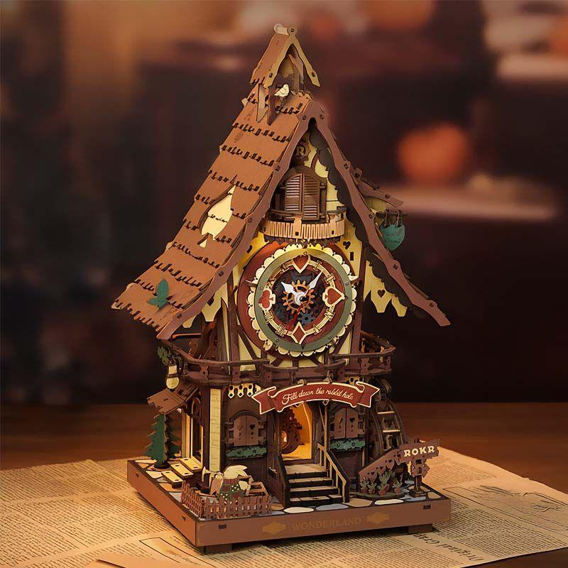 Reloj Cucú LC901 – Puzzle 3D de Madera ROKR Cuckoo Clock-5