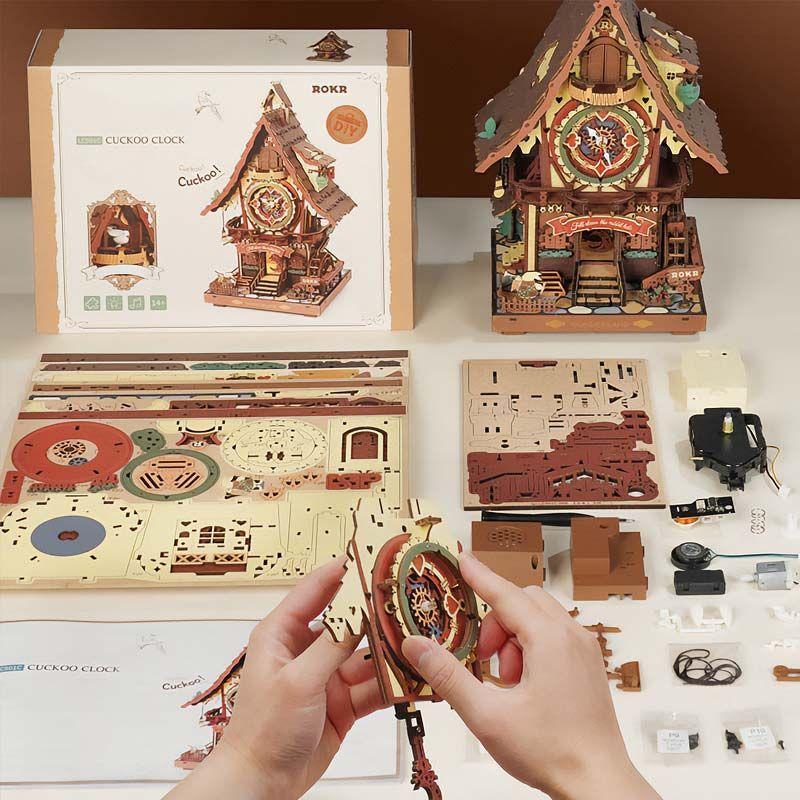 Reloj Cucú LC901 – Puzzle 3D de Madera ROKR Cuckoo Clock-6