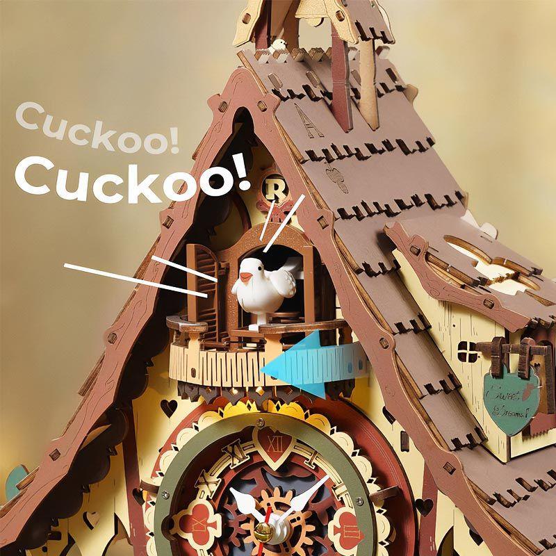 Reloj Cucú LC901 – Puzzle 3D de Madera ROKR Cuckoo Clock-7