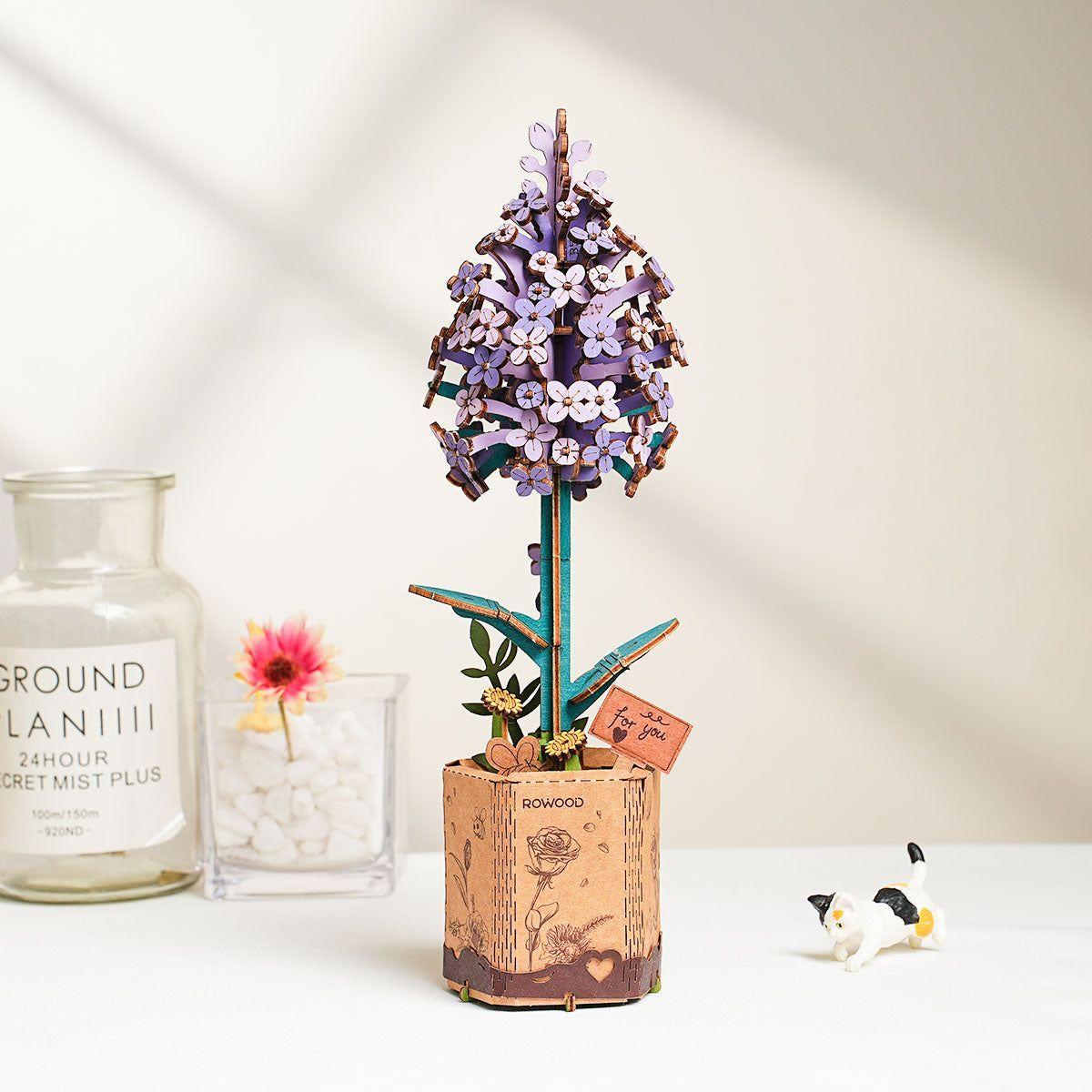 ROKR Lilac TW021 – Puzzle 3D de Madera Flor Lila | Rowood-2