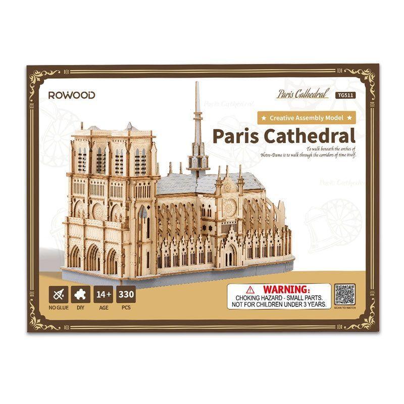 ⛪ Catedral de París 3D Rowood TG511 – Puzzle de Madera Arquitectónico 🕊️-4