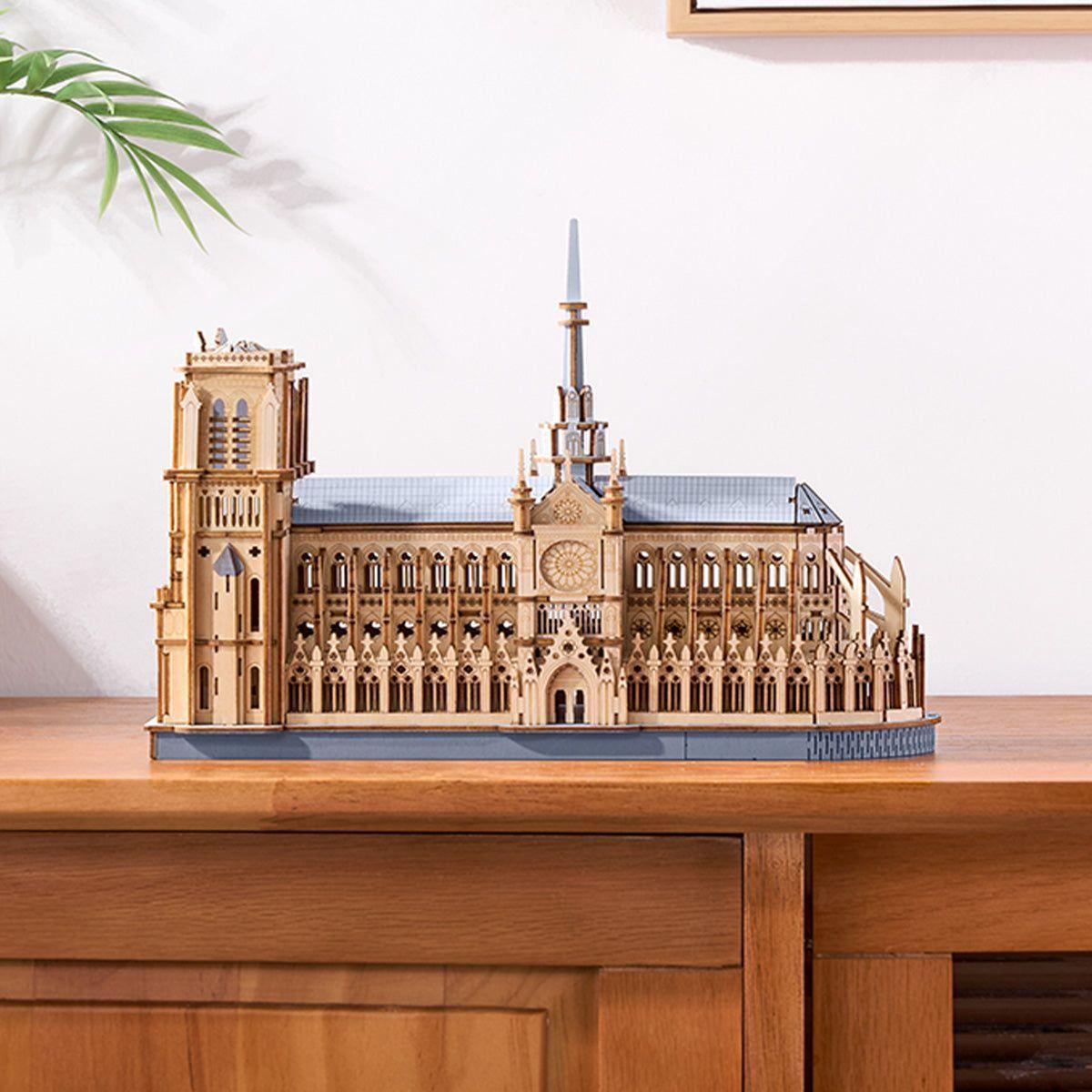 ⛪ Catedral de París 3D Rowood TG511 – Puzzle de Madera Arquitectónico 🕊️-5