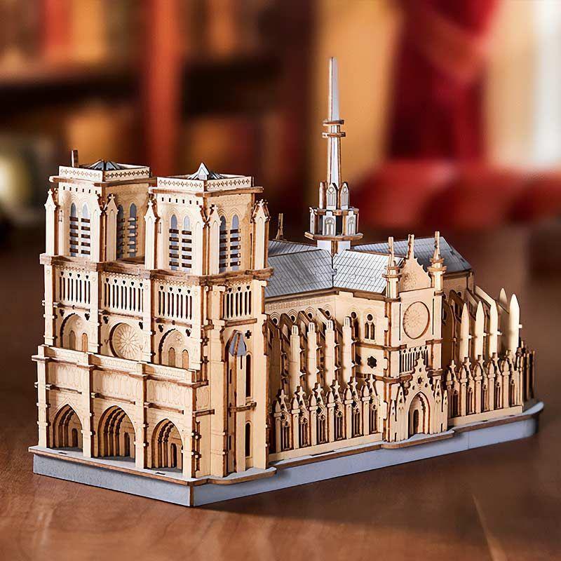 Catedral de París 3D Puzzle de Madera Arquitectónico TG511-1