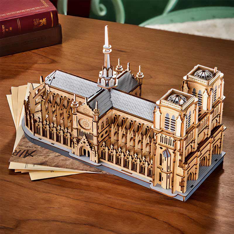 Catedral de París 3D Puzzle de Madera Arquitectónico TG511-2