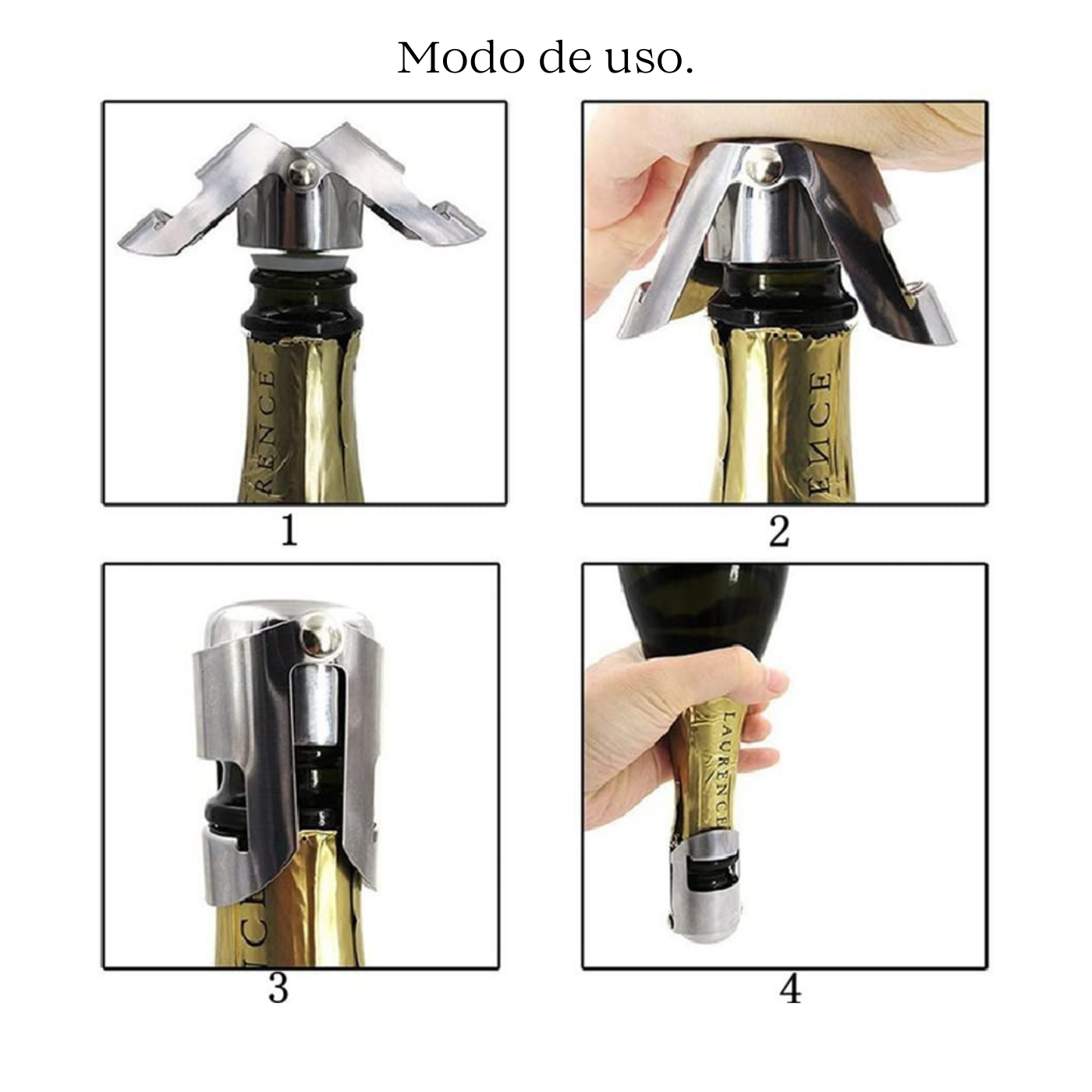 Tapon Sellador Botella Champaña Vino Espumante Sidra 1 Und-3