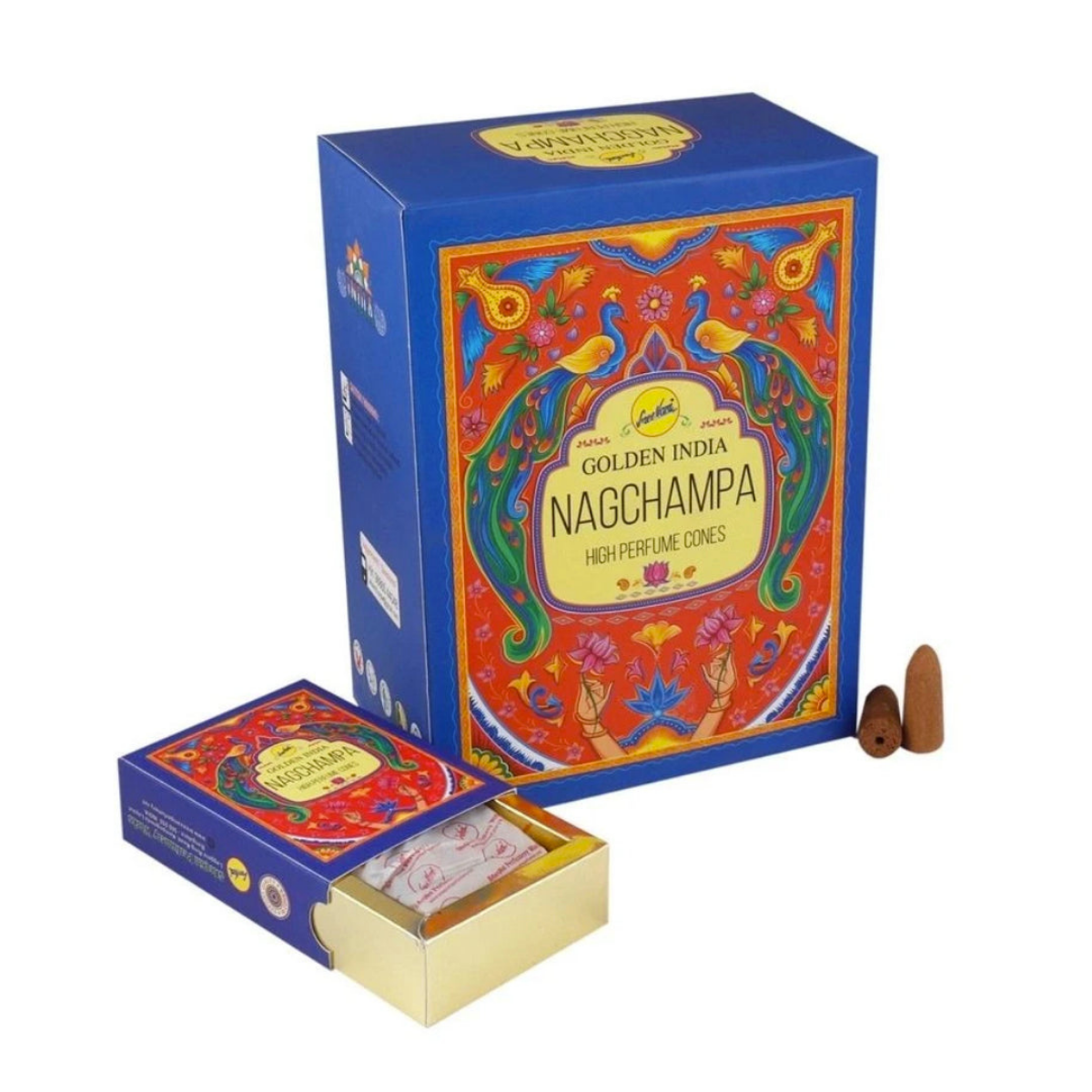 Incienso Cascada Nag Champa 120 Conos  Reflujo Backflow-0