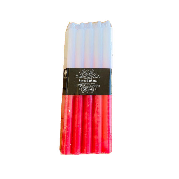 Vela Larga Santa Barbara 20 cms - Pack 10 U  5 Horas-0