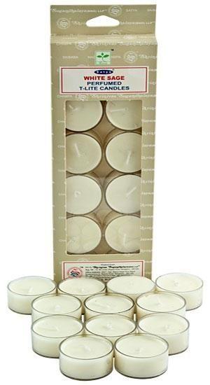 Vela Aromática Salvia Blanca Tealight - Satya  4 Horas-0