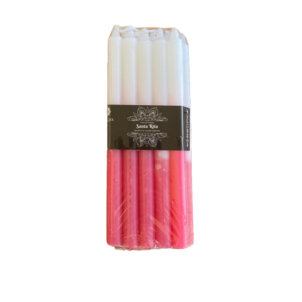 Vela Larga Santa Rita 20 cms - Pack 10 U  5 Horas-0