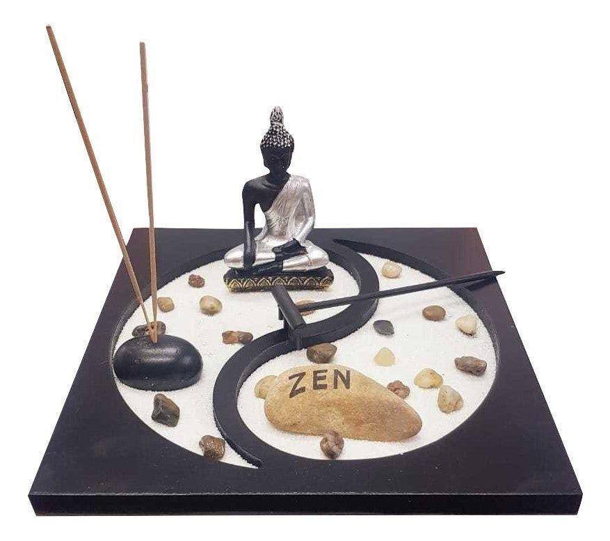 Jardín Zen Buda Sidharta Silver&Black-0