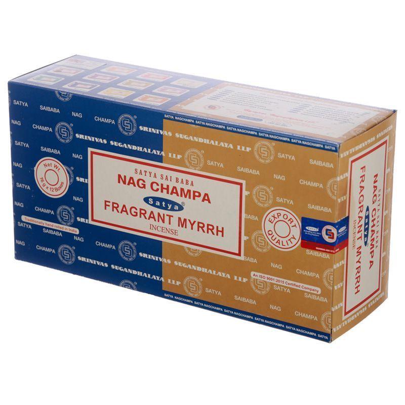 Incienso dúo Nag Champa Clasico y Fragrante Mirra --0