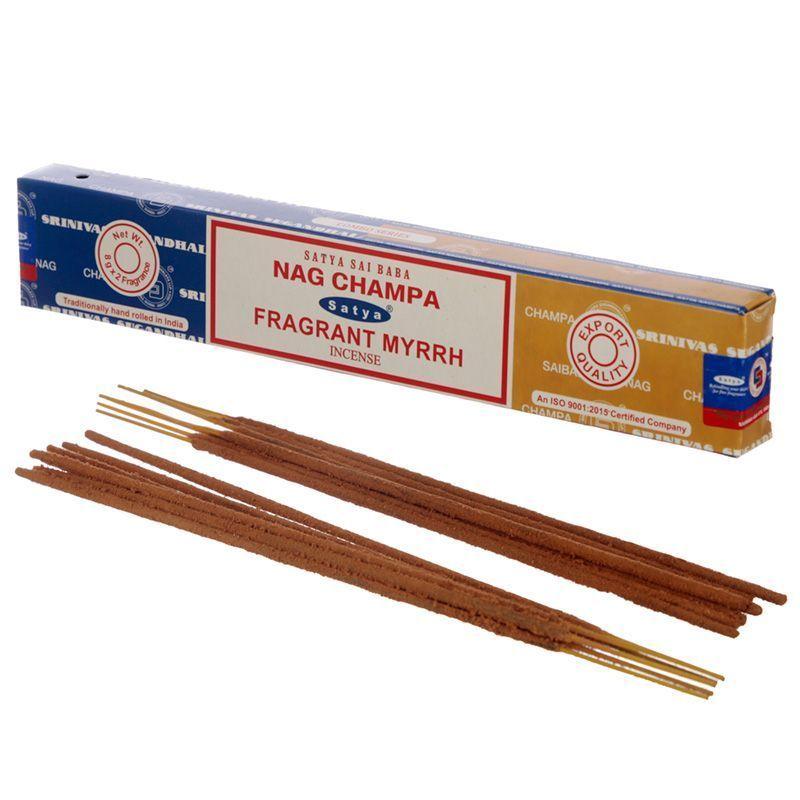 Incienso dúo Nag Champa Clasico y Fragrante Mirra --1