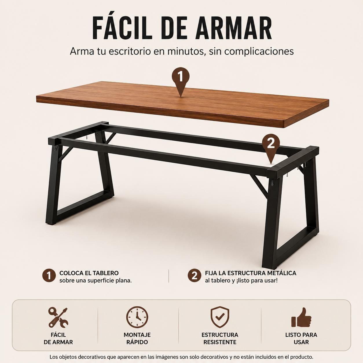 Escritorio Gamer Premium 140x60 cm Reforzado Tablero 32 mm Acero 40x40 Home Office-8