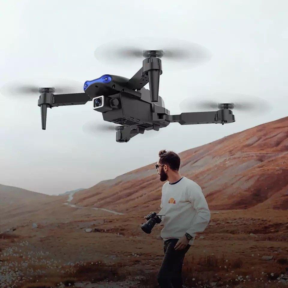 	 Dron 3 Baterías 4k Ultra Hd Doble Cámara Bolso Control Remoto Wifi-4