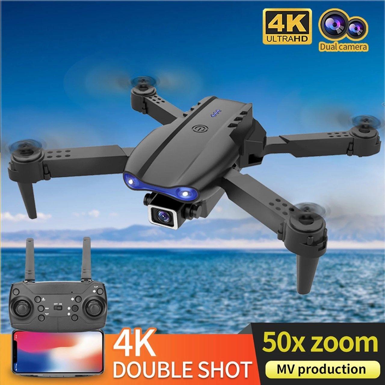 	 Dron 3 Baterías 4k Ultra Hd Doble Cámara Bolso Control Remoto Wifi-6