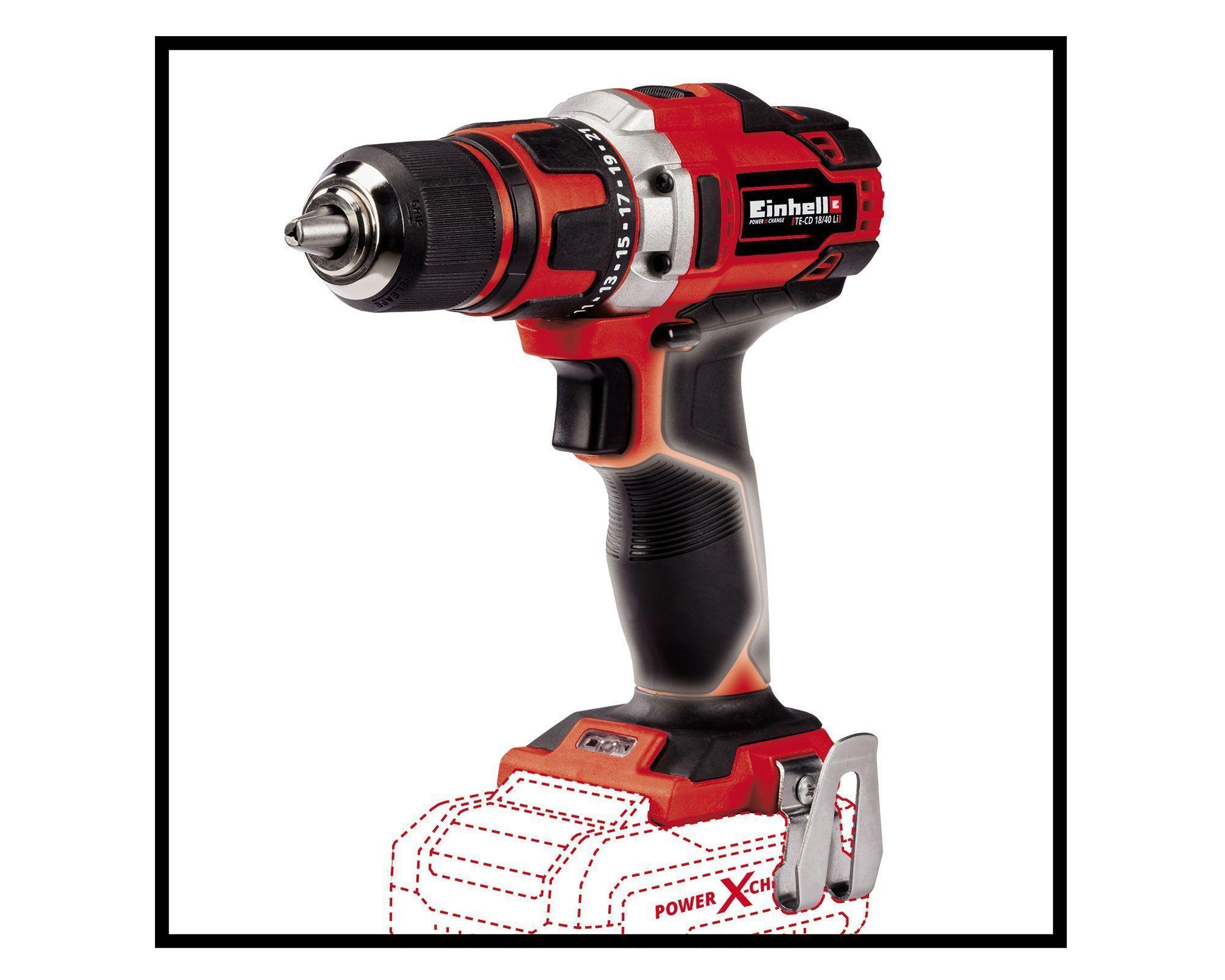 TALADRO INALÁMBRICO 18V 13MM TE-CD 18/40 LI-SOLO EINHELL-1