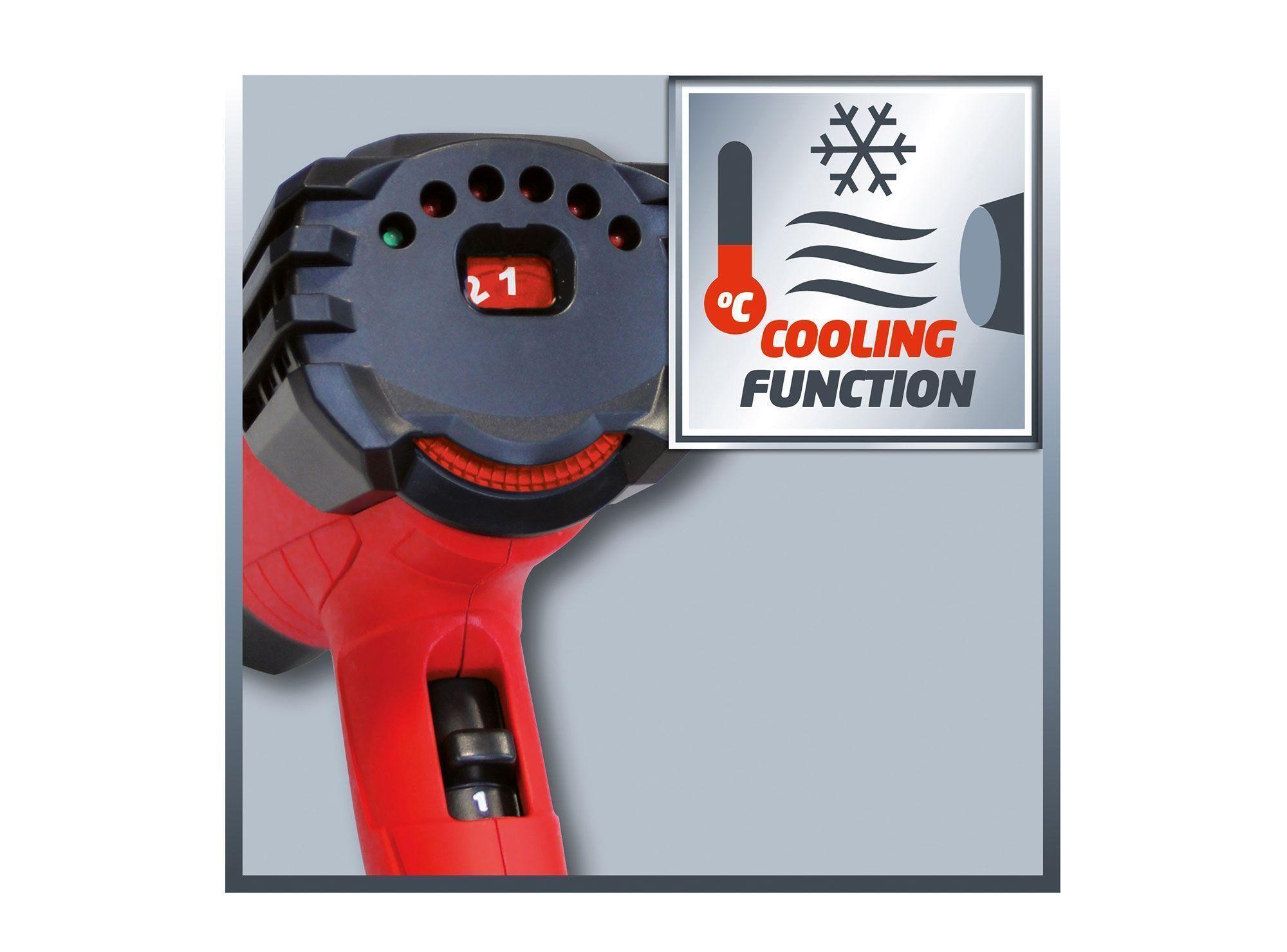 PISTOLA DE CALOR - 2000W - 9 NIVELES DE TEMPERATURA - CON-3