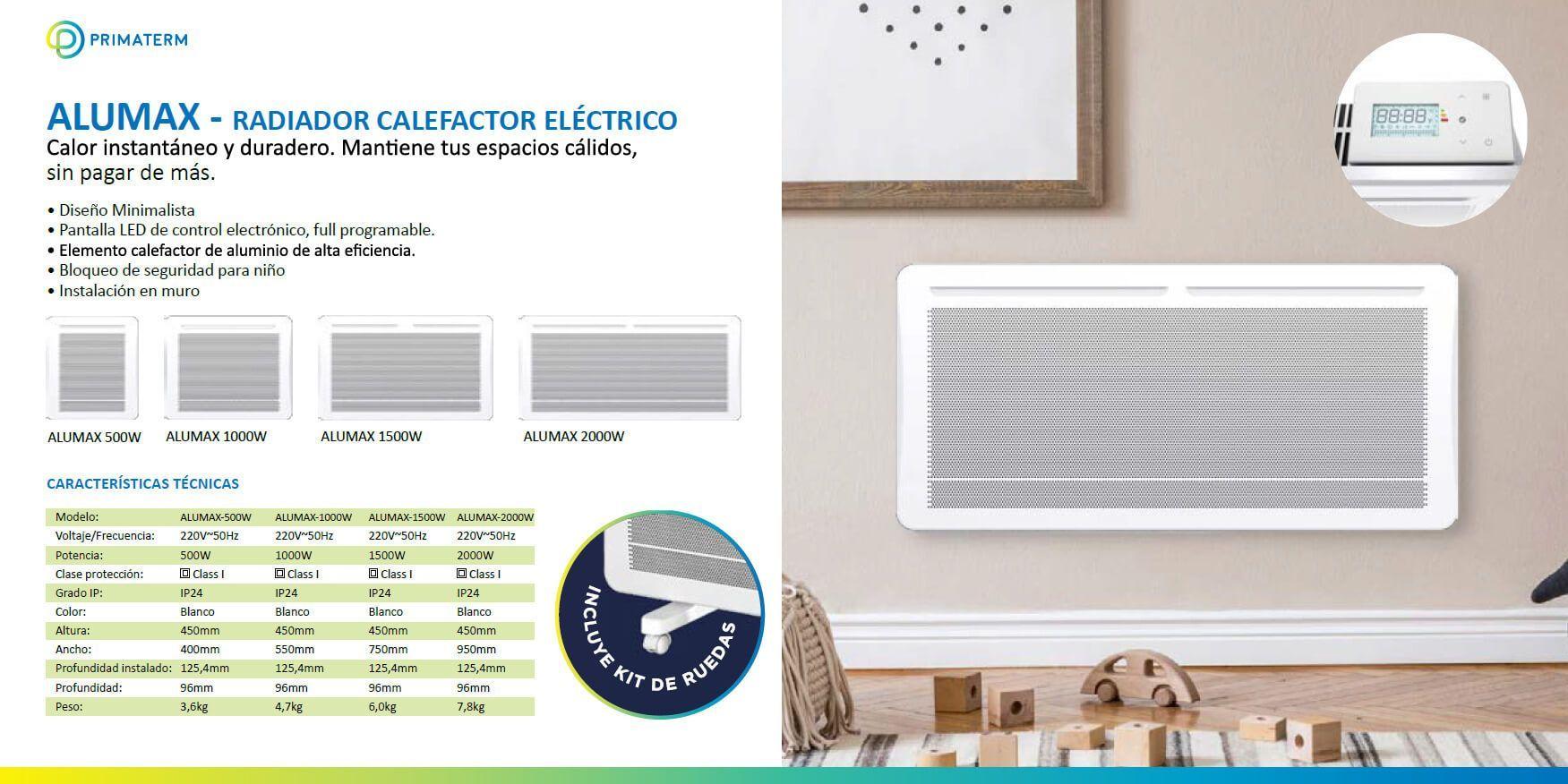 Estufa Calefactor Eléctrico Alumax 2000W PRIMATERM-7
