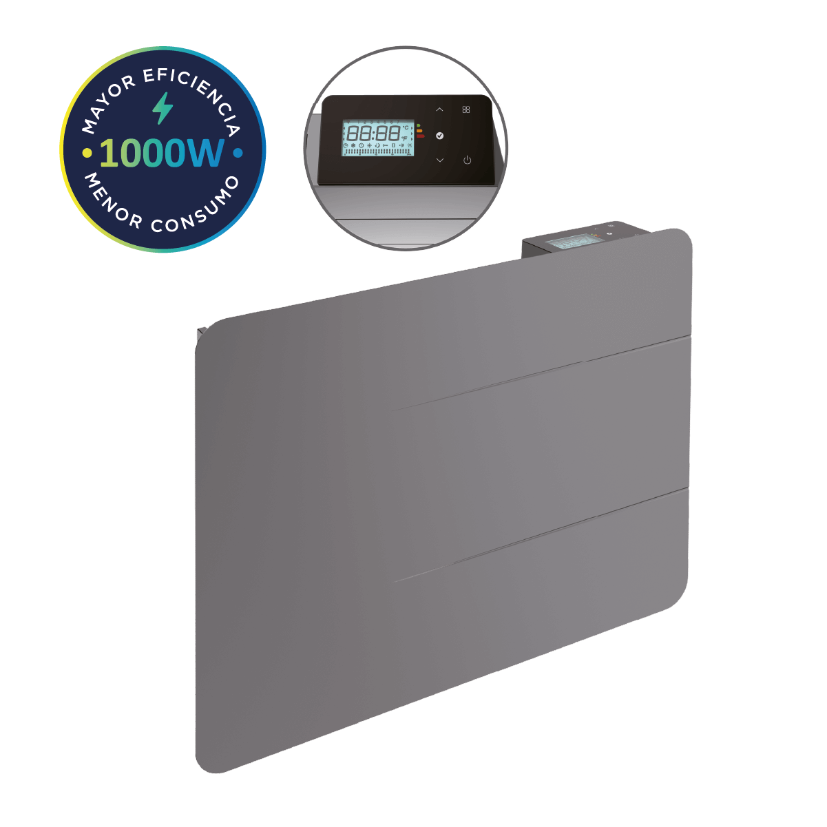 Estufa Radiador Calefactor Ónix Cerámico Antracita 1000W PRIMATERM-2