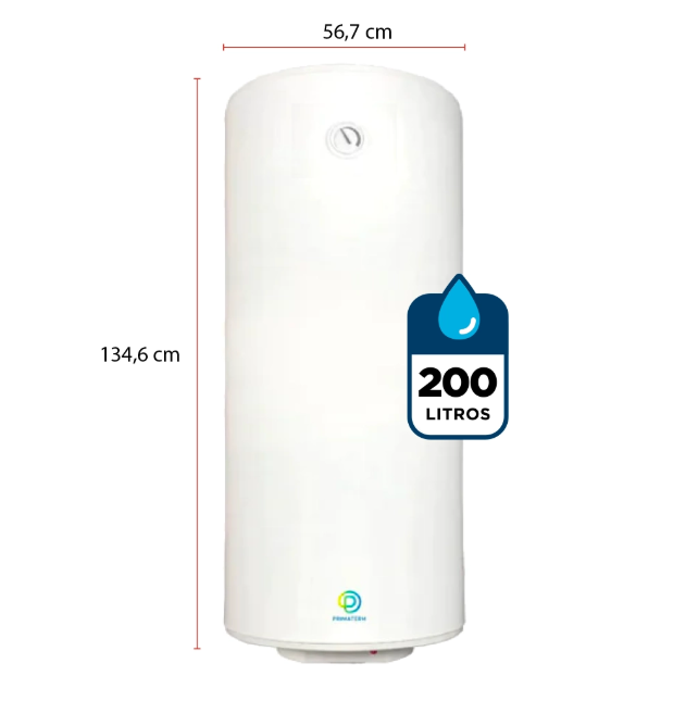Termo Eléctrico 200 Litros 2000w 70°c PRIMATERM-2