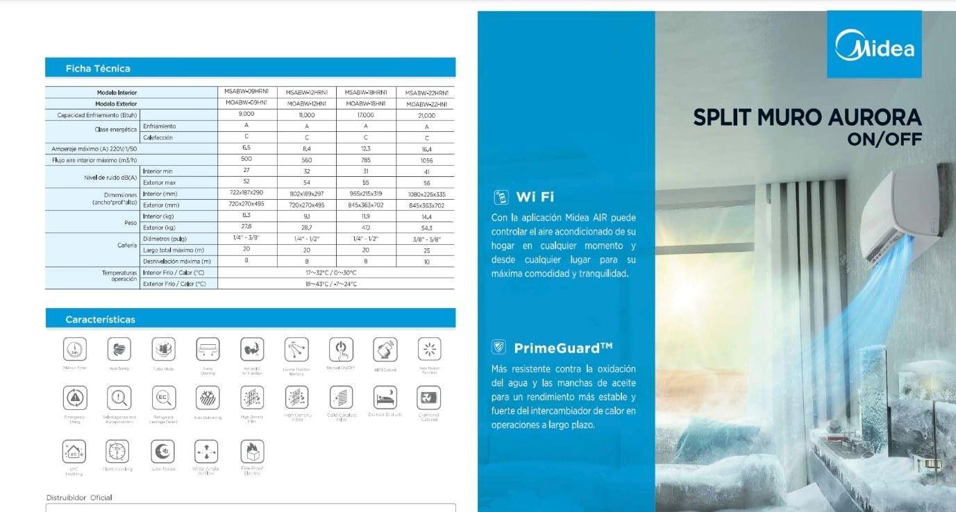 Aire Acondicionado Split Aurora 18.000 Btu MIDEA-5