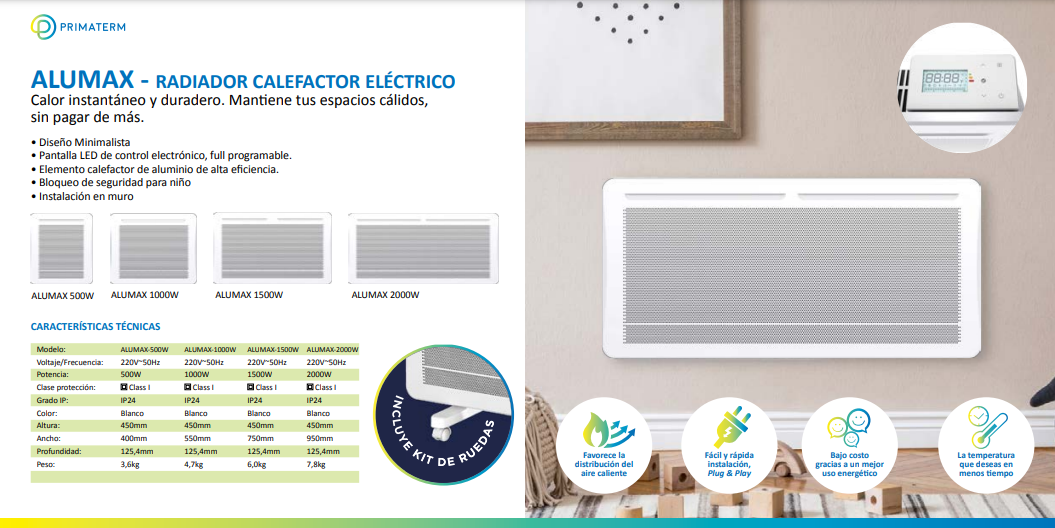 Estufa Calefactor Eléctrico Alumax 500w PRIMATERM-5