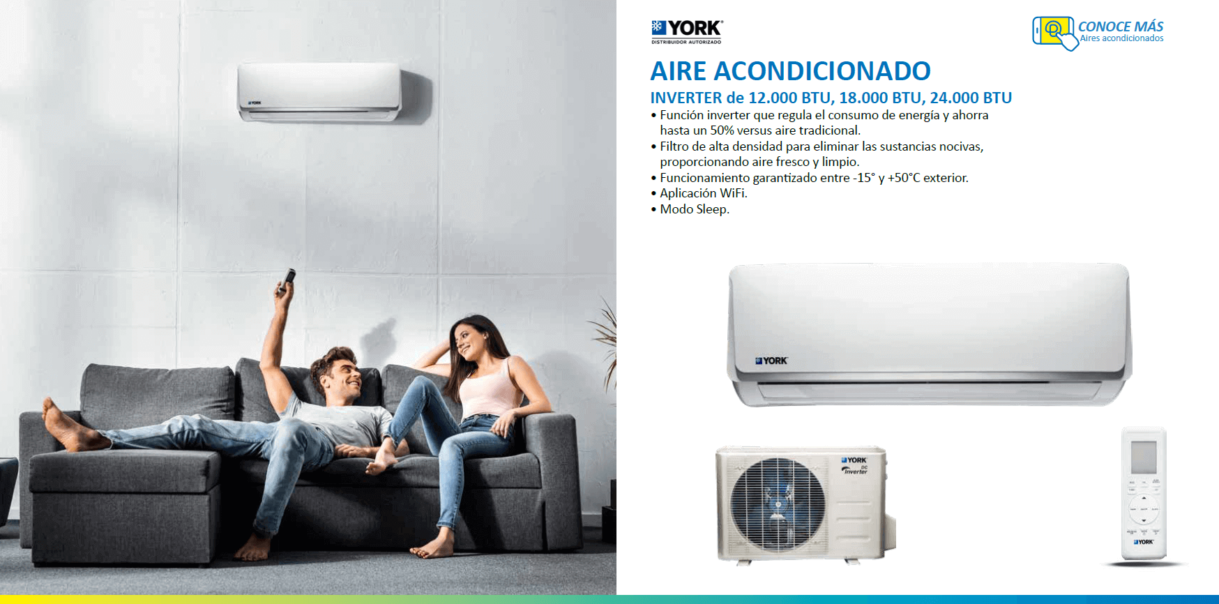 Aire Acondicionado Inverter 18.000 BTU YORK-4