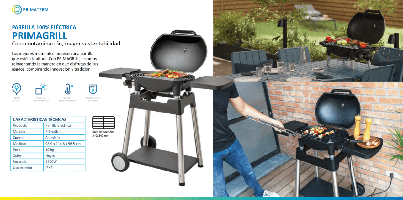 Parrilla Eléctrica PrimaGrill 2200w 2 Tamaños PRIMATERM-7
