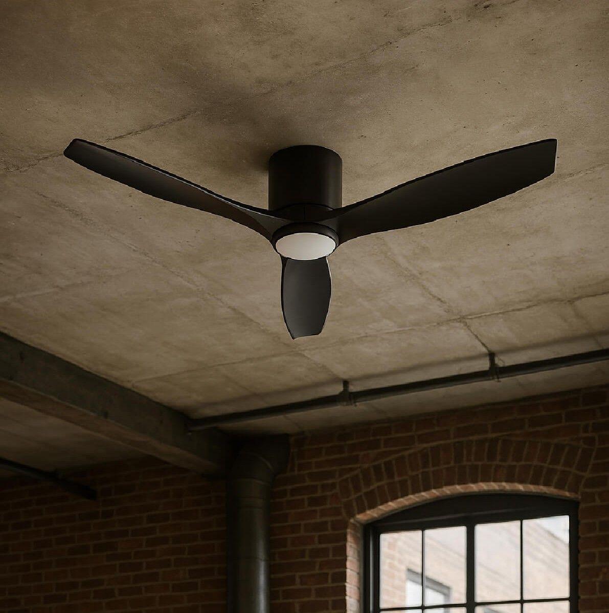 Ventilador de Techo Faro Negro con Luz Led 3 Colores 42” PRIMATERM-2