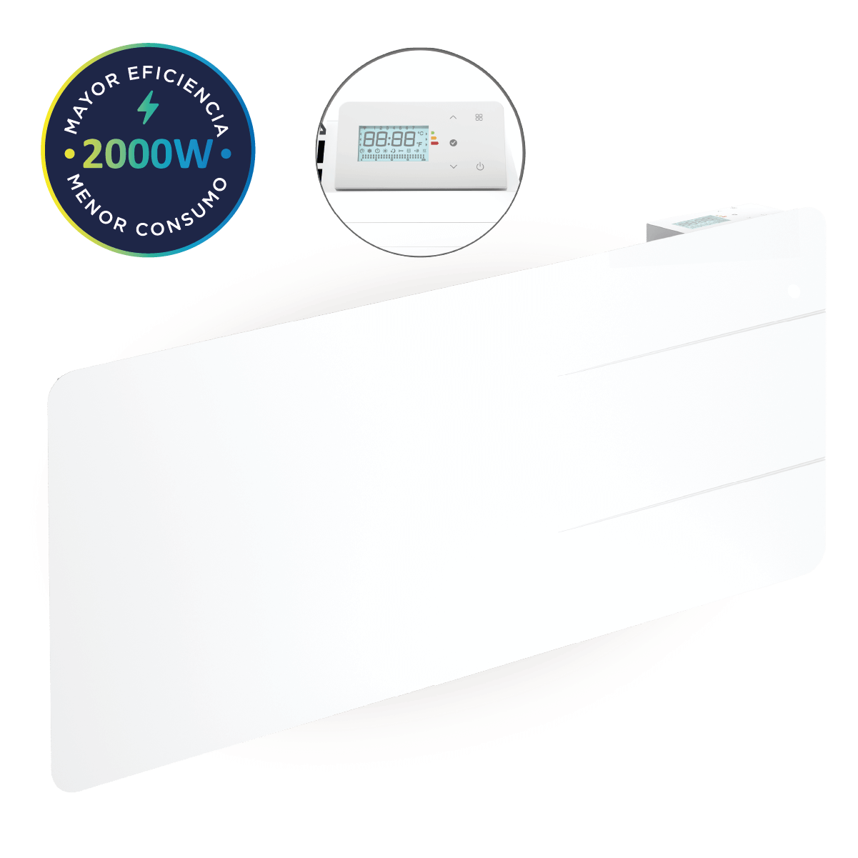 Estufa Radiador Calefactor Ónix Cerámico Wifi Blanco 2000w PRIMATERM-2