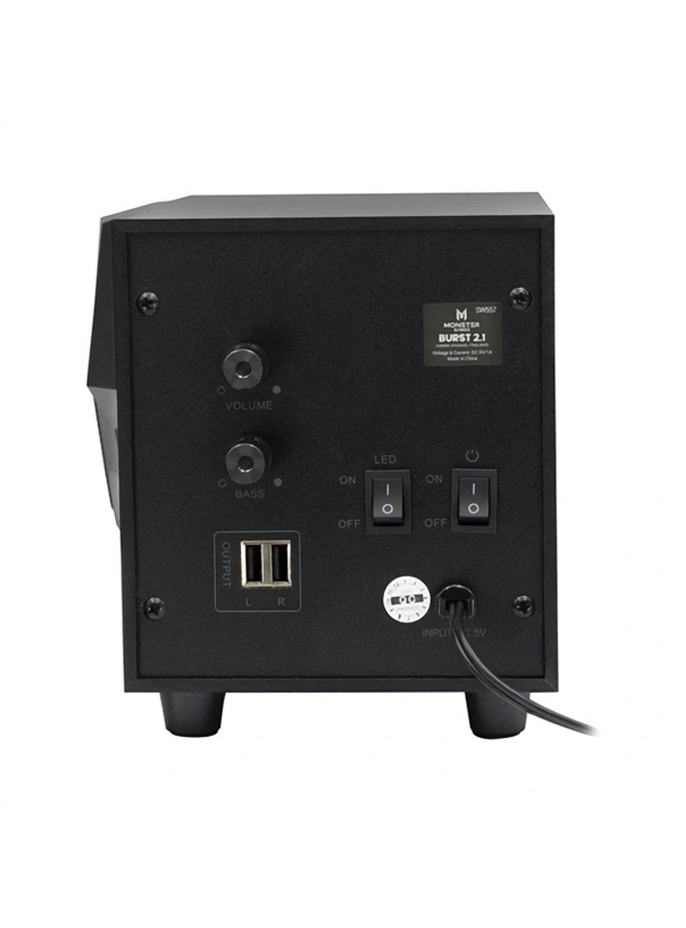 Subwoofer Monster Games Burst 2.1 Led Rgb-4
