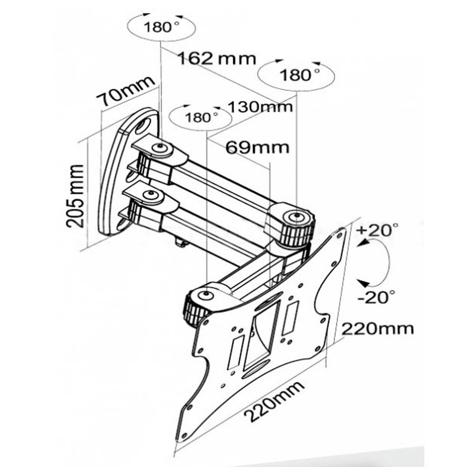 Soporte Para Tv Led Lcd Universal 23 42 Pulgadas Dinon 2345-2