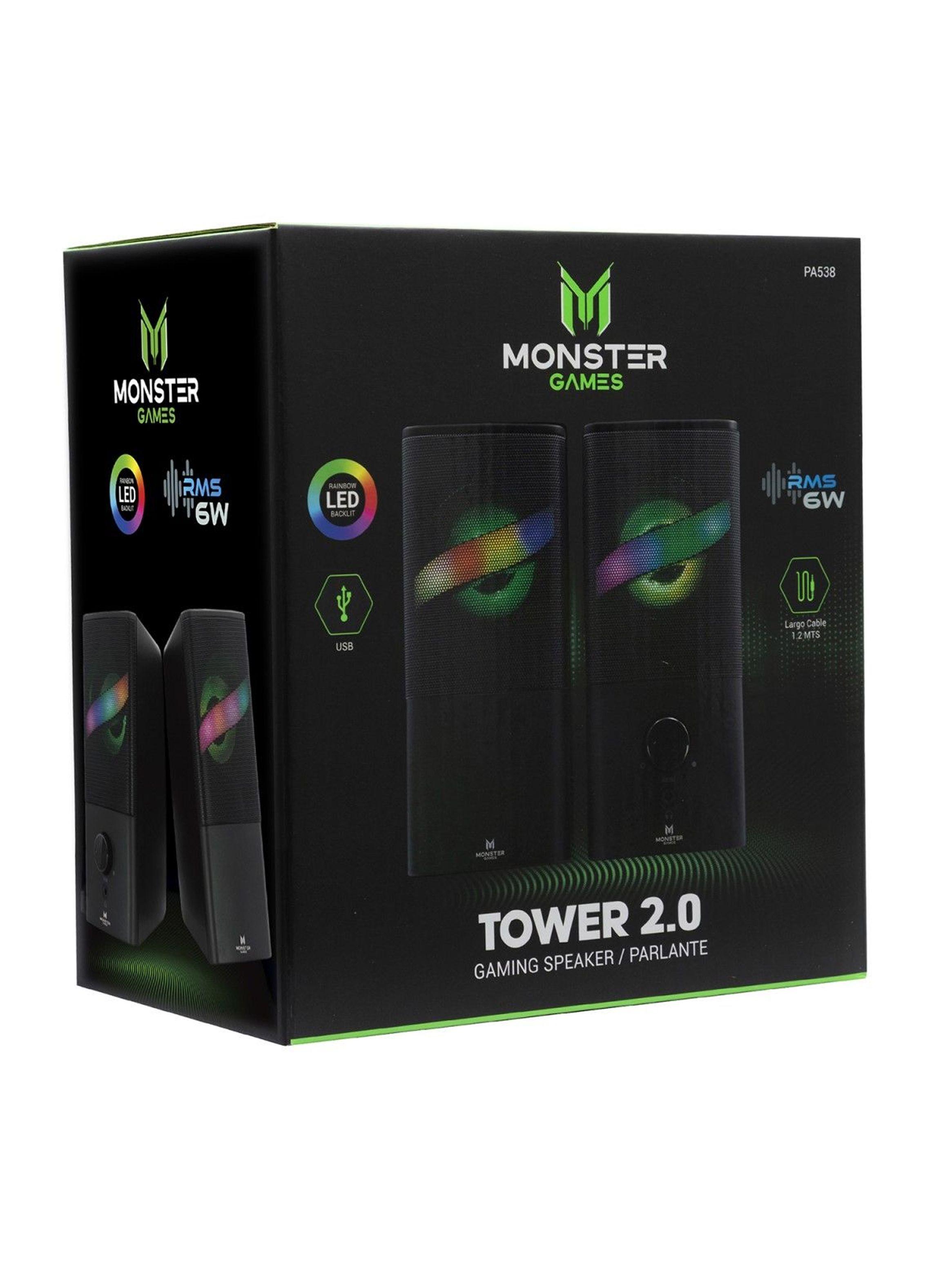 Parlante Pc Gamer Led Rgb Monster Tower 2.0-4
