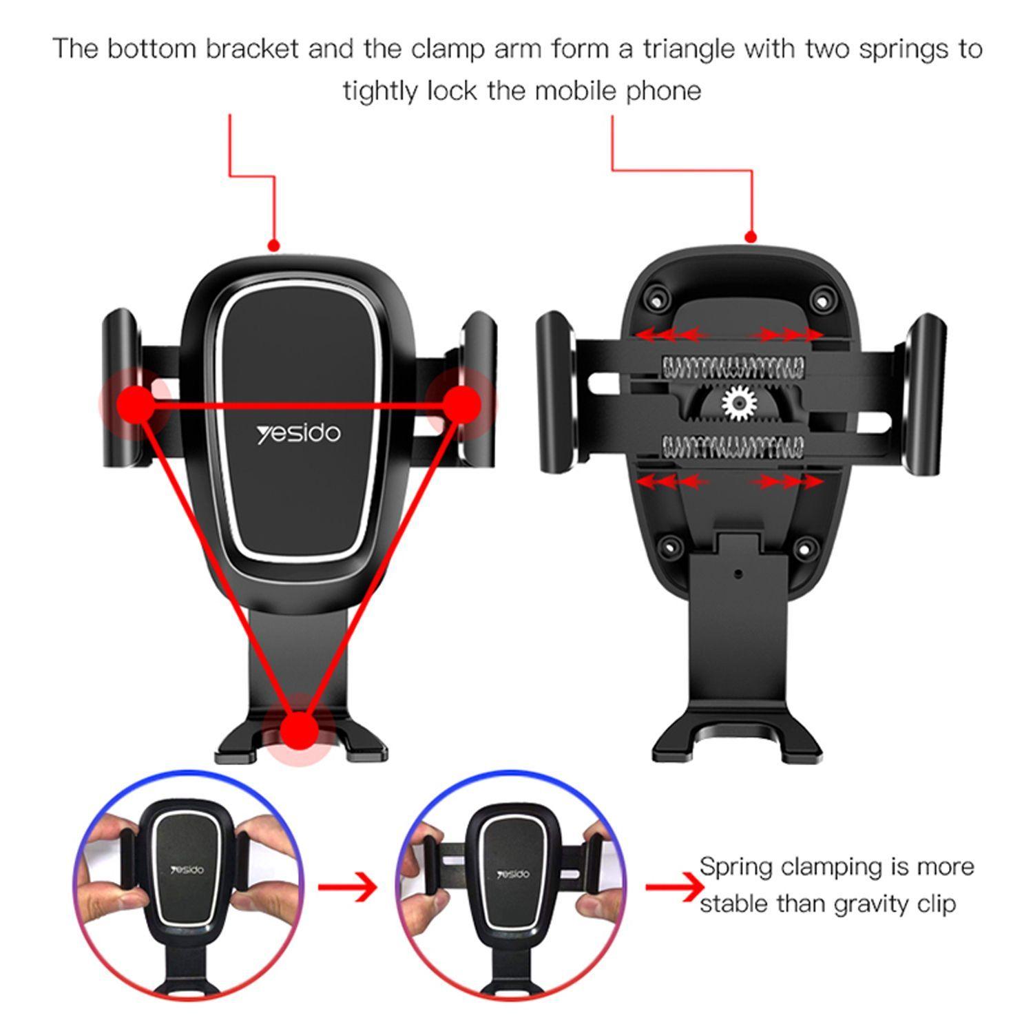 Soporte Celular Para Auto Para Salida De Aire Gravity Yesido C71-3