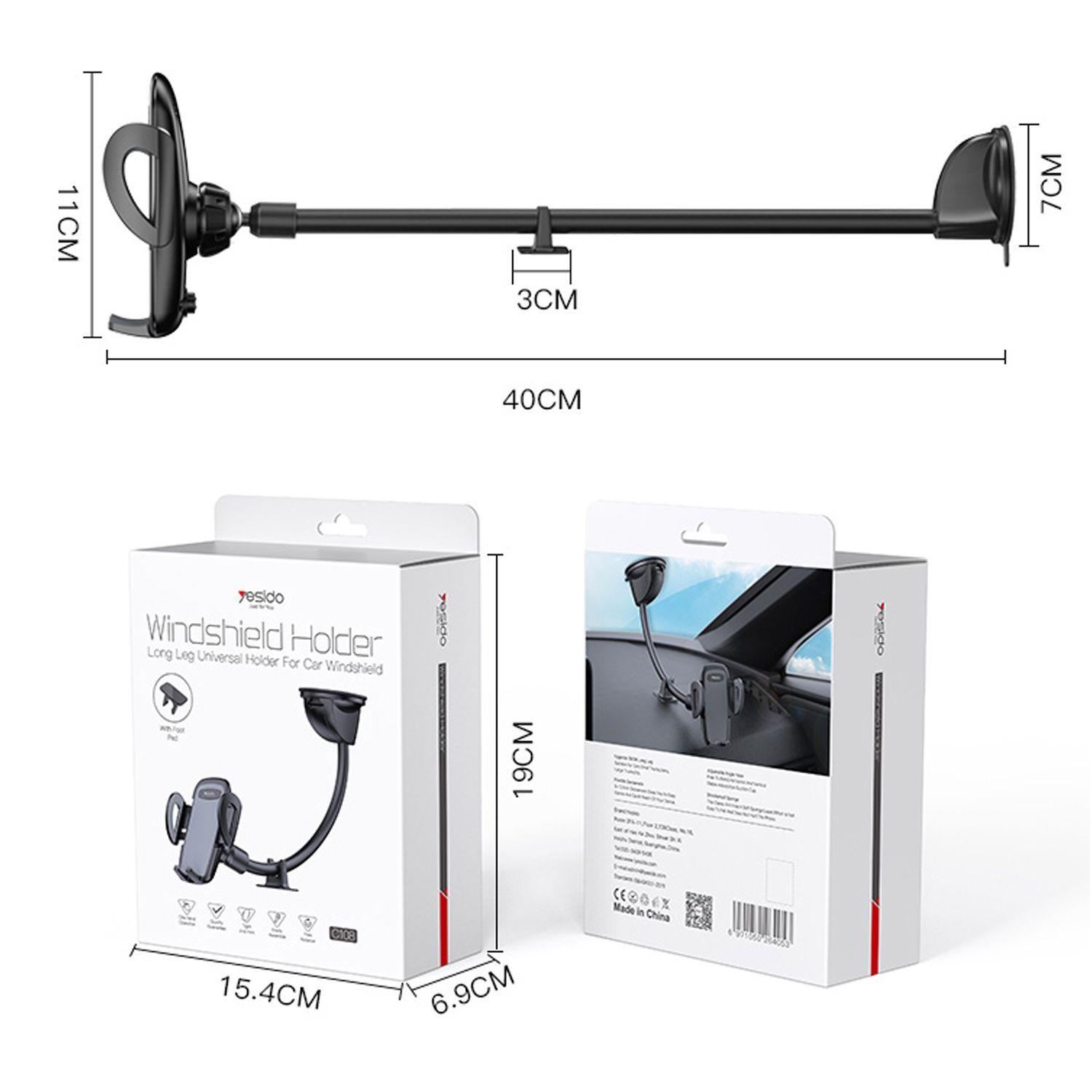 Soporte Celular Para Auto Con Ventosa Y Rotación 360 Para Parabrisas Yesido C108-2