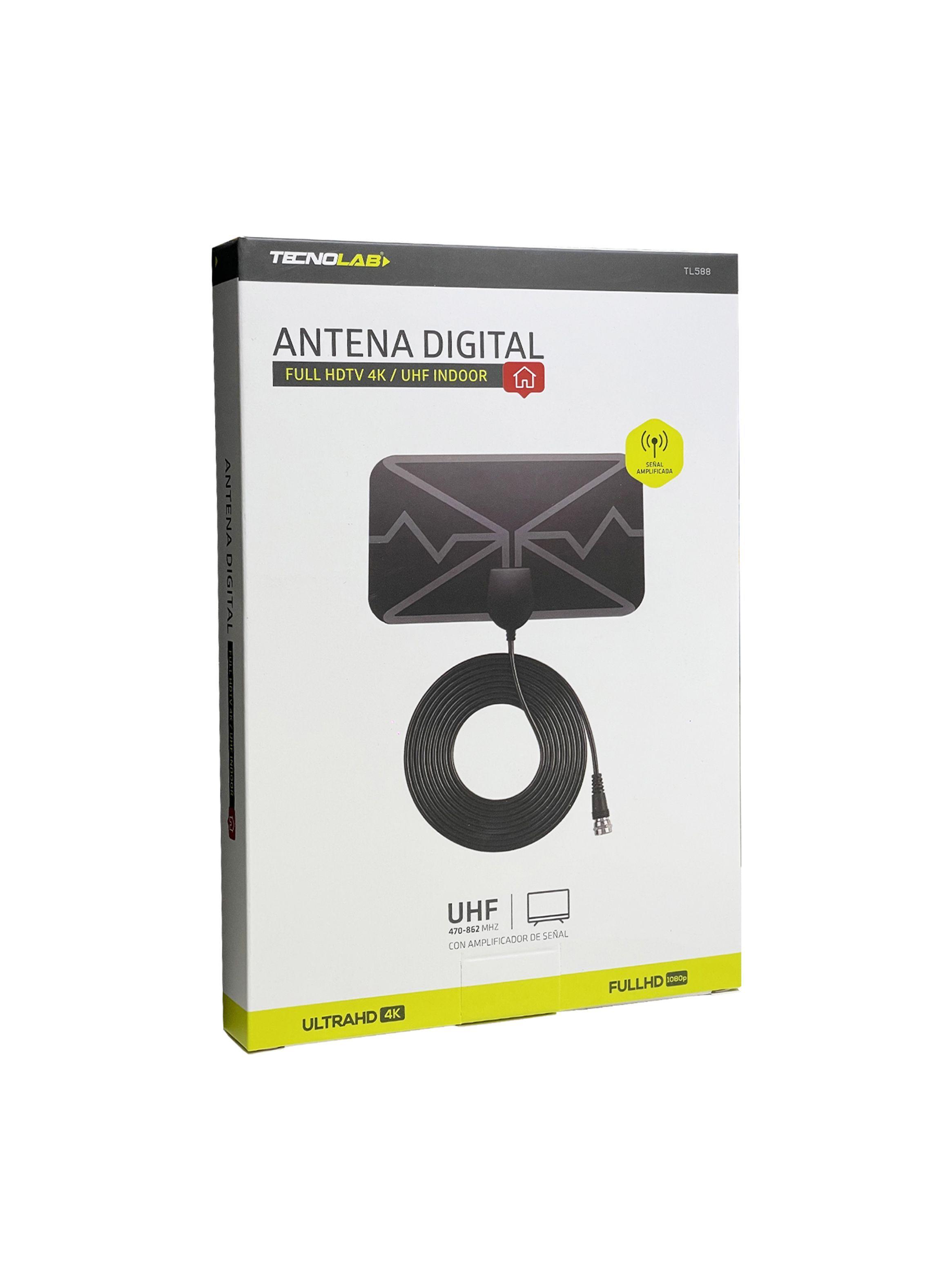 Antena Digital Full Hdtv 4K 25dB Con Amplificador Tecnolab TL588-4