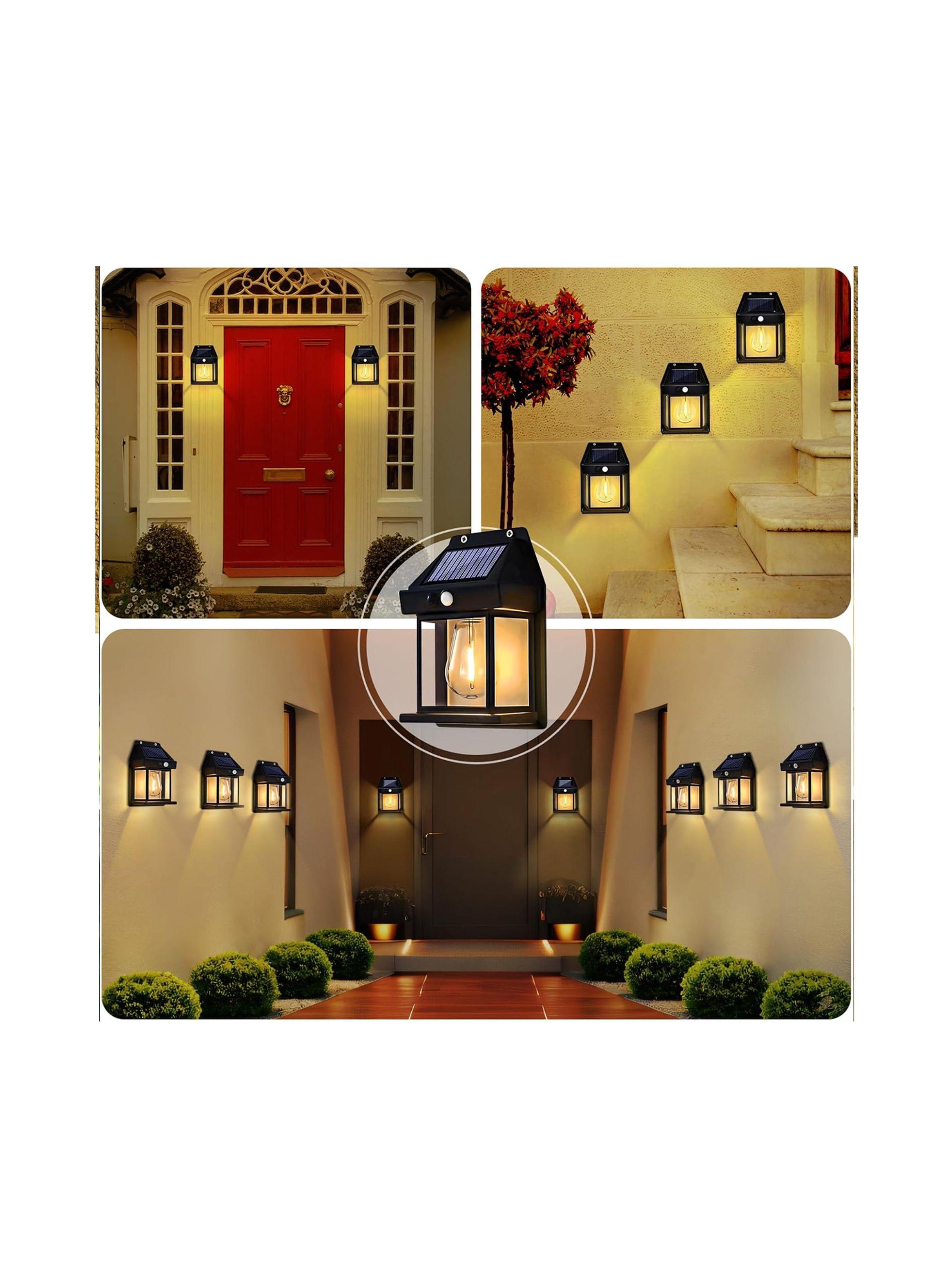X2 Lampara Foco Solar led Aplique Sensor De Movimiento Exterior-3