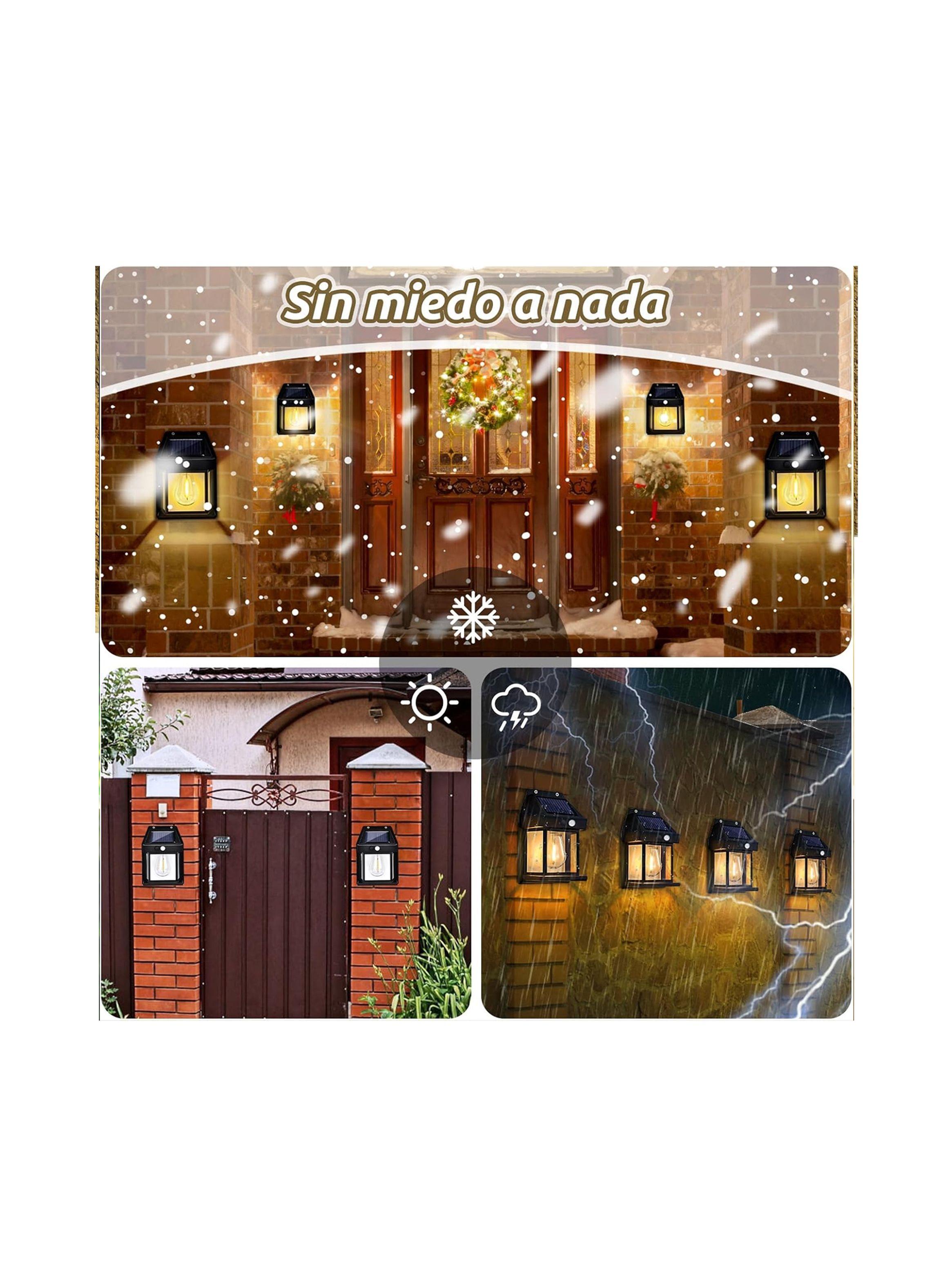 X2 Lampara Foco Solar led Aplique Sensor De Movimiento Exterior-5