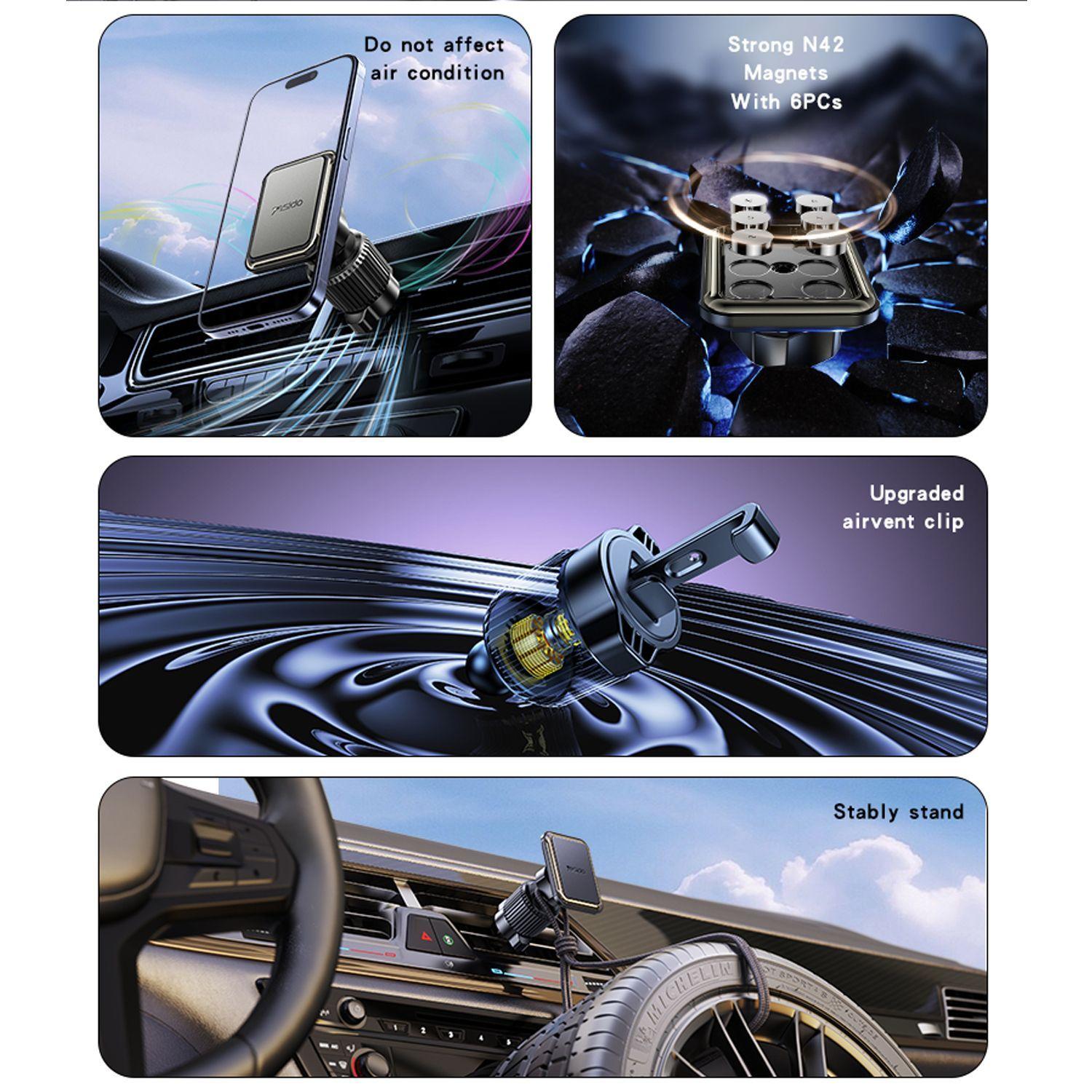 Soporte Celular Magnetico Para Auto Para Salida De Aire Gira 360° Yesido C245-4