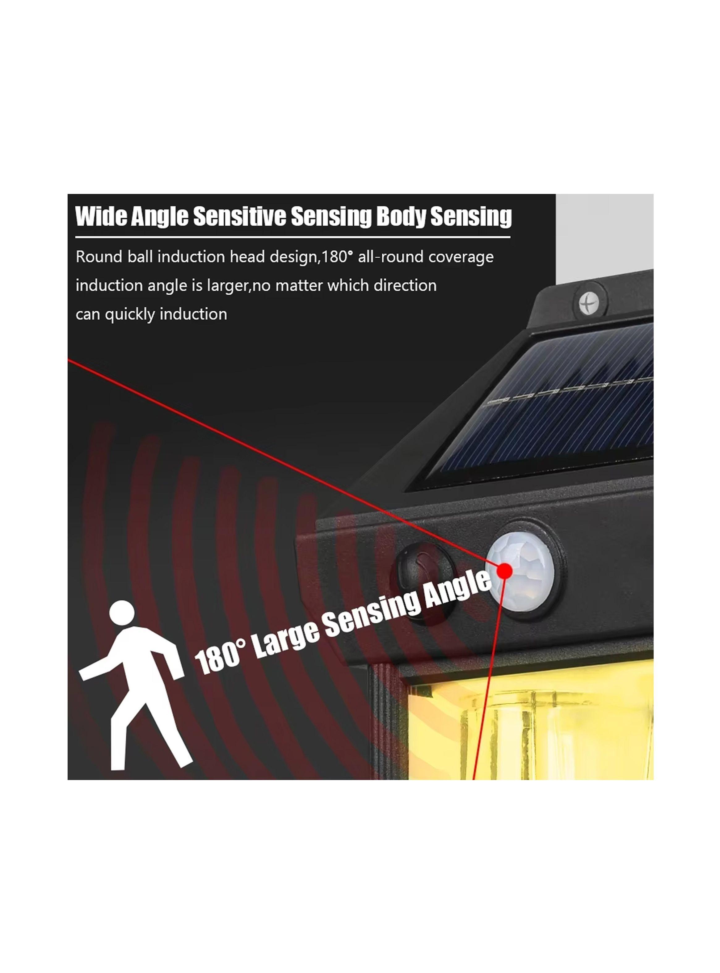 X2 Lámpara Foco Solar Doble Led Sensor De Movimiento Exterior-6