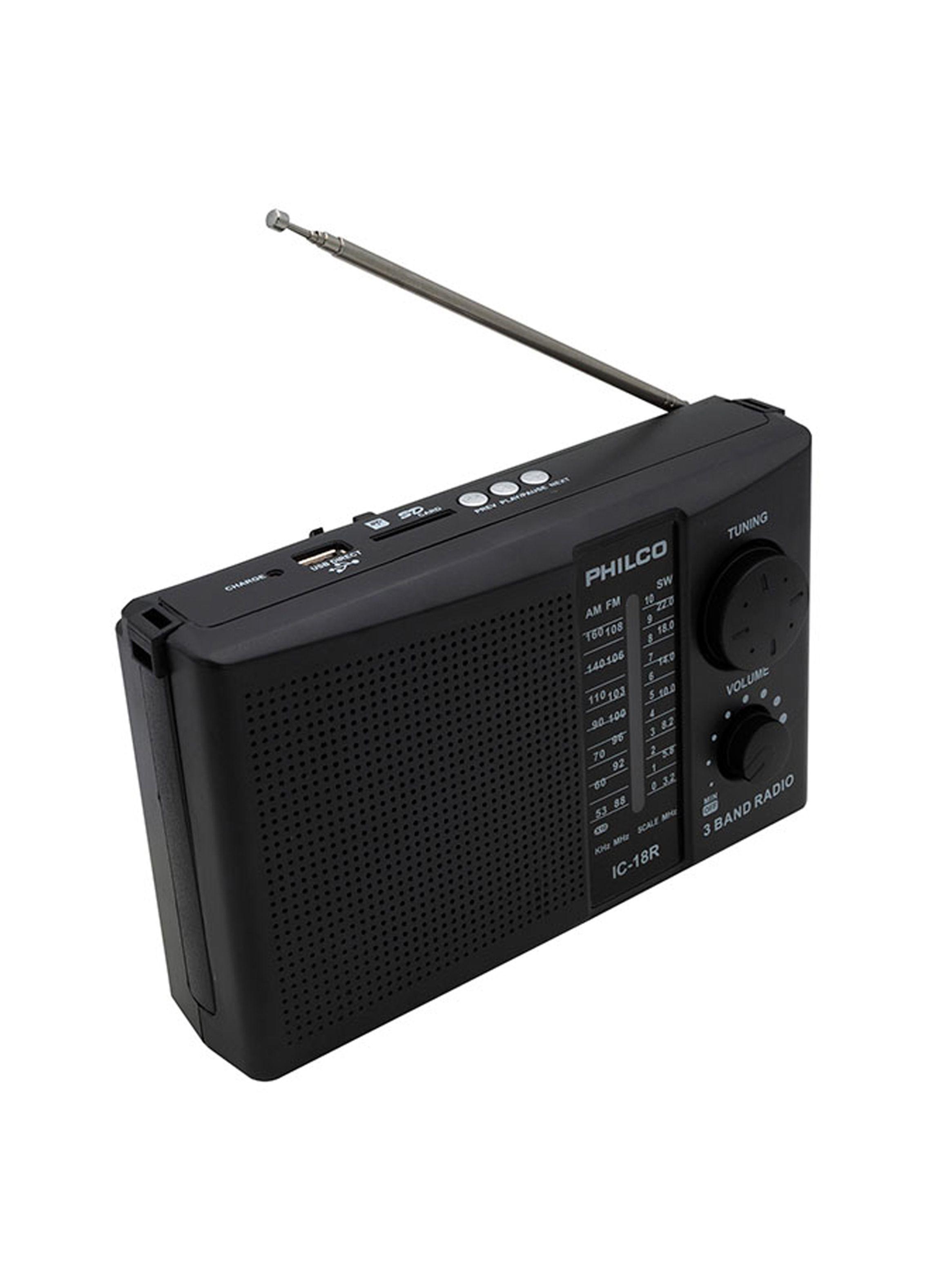 Radio Fm Recargable Multibanda Fm Am Usb Sd Philco IC-18R-2