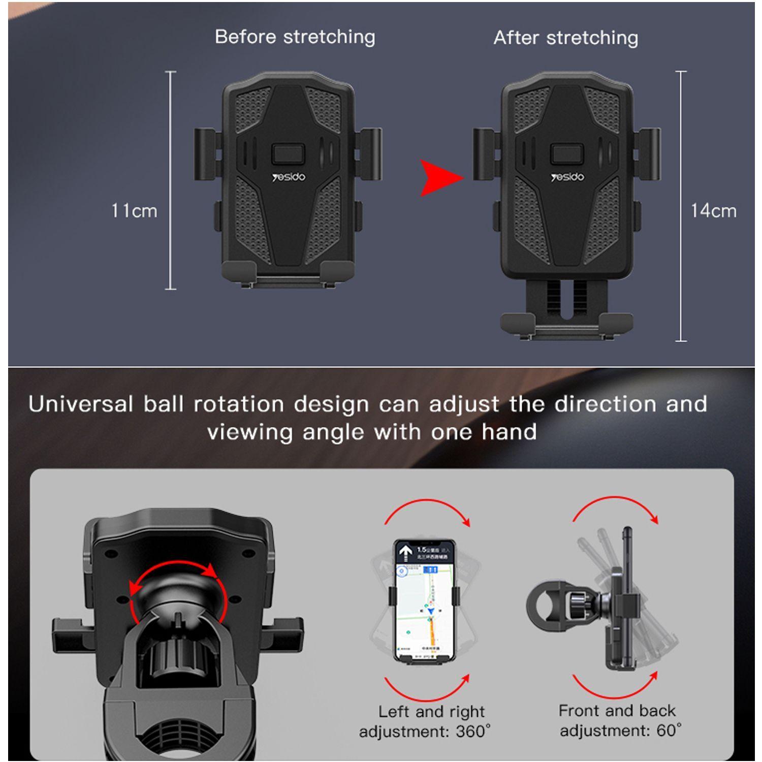 Soporte Celular Para Bicicleta O Moto Ajustable Yesido C94-5