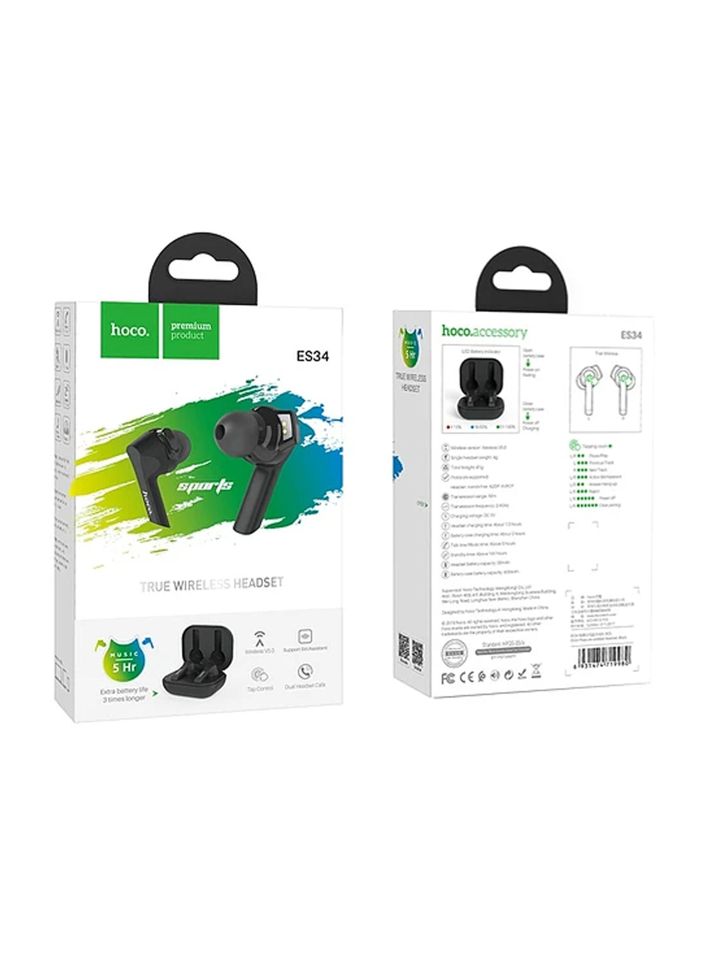 Audífono Bluetooth TWS Hoco ES34 Black-4