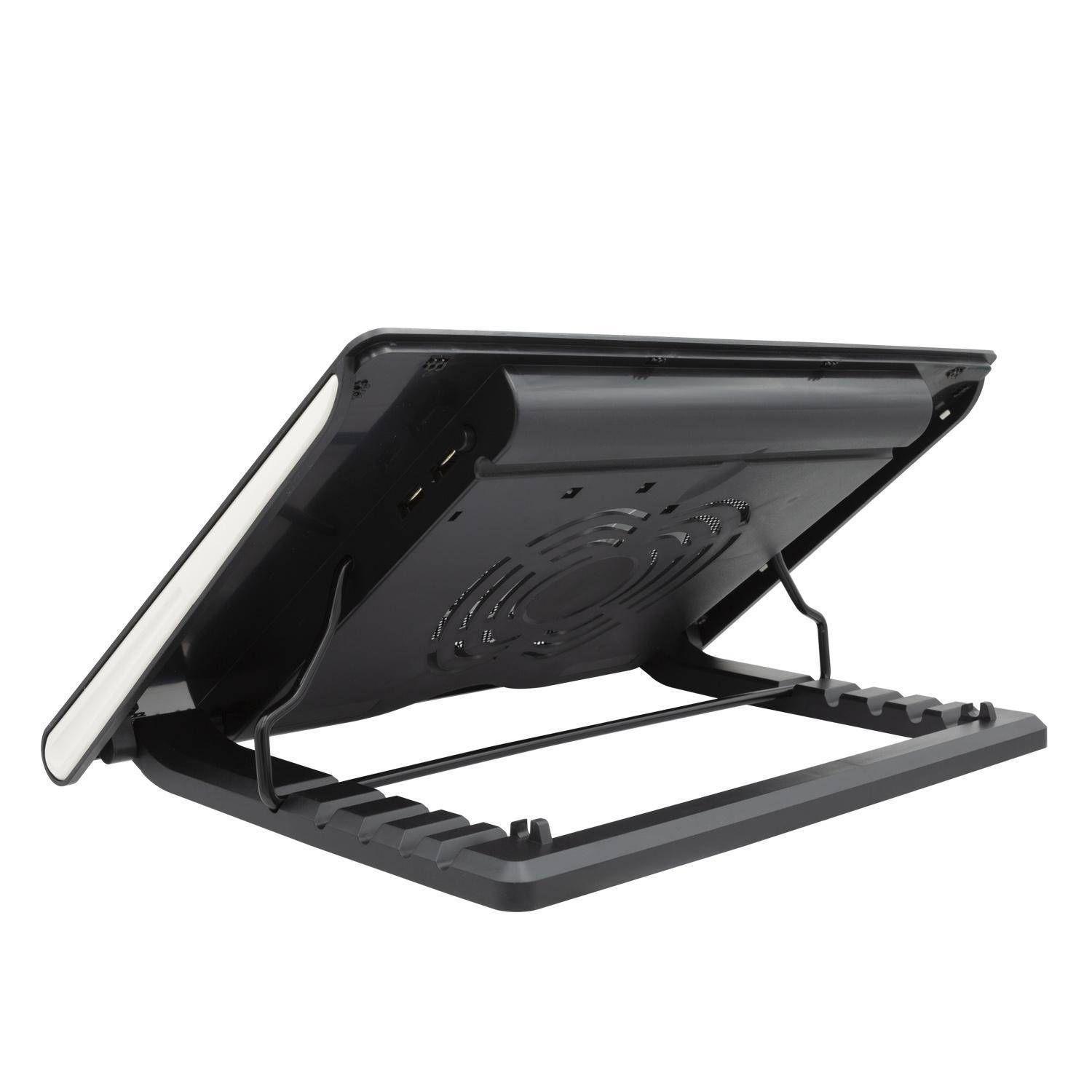 Ventilador De Notebook Cooling Fan 10" a 17" Con 2 Puertos USB Luz Led-3