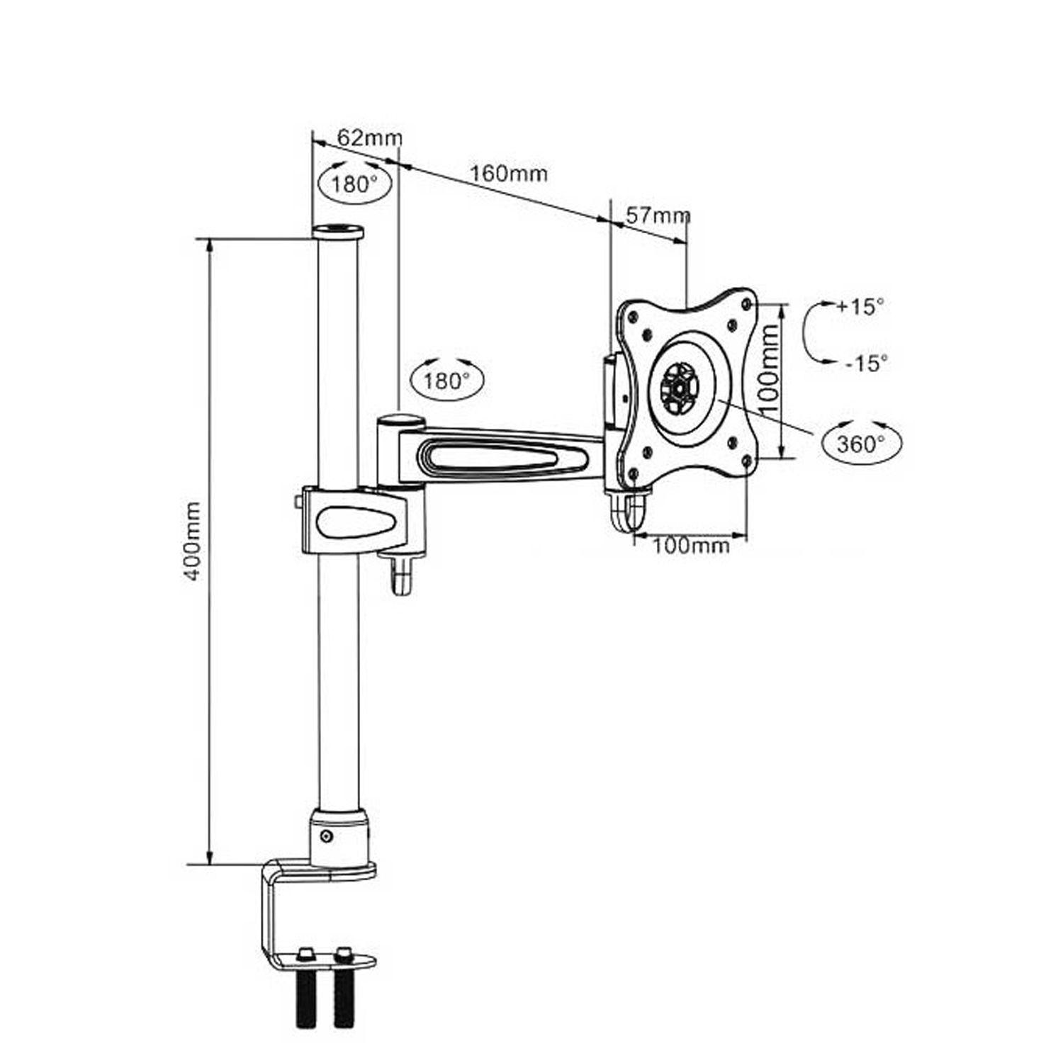Soporte Escritorio Para Monitor Con Brazo 13 A 27 Pulgadas Dinon 2249-8