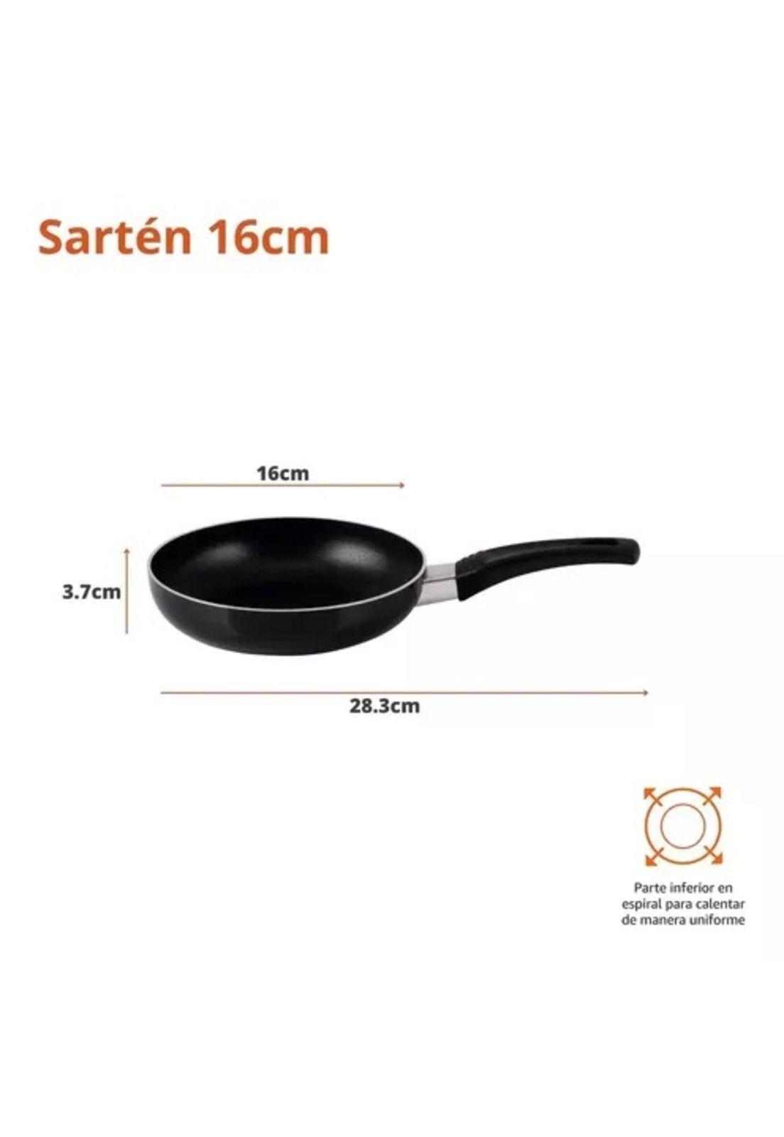 Bateria Cocina 12 Piezas Begônia Teflon Antiadherente plata-5