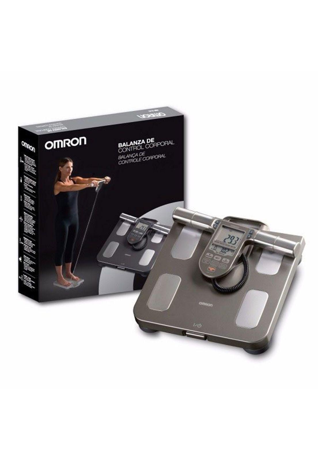 BALANZA CONTROL CORPORAL CUERPO ENTERO HBF-514 Fitness Gris-2