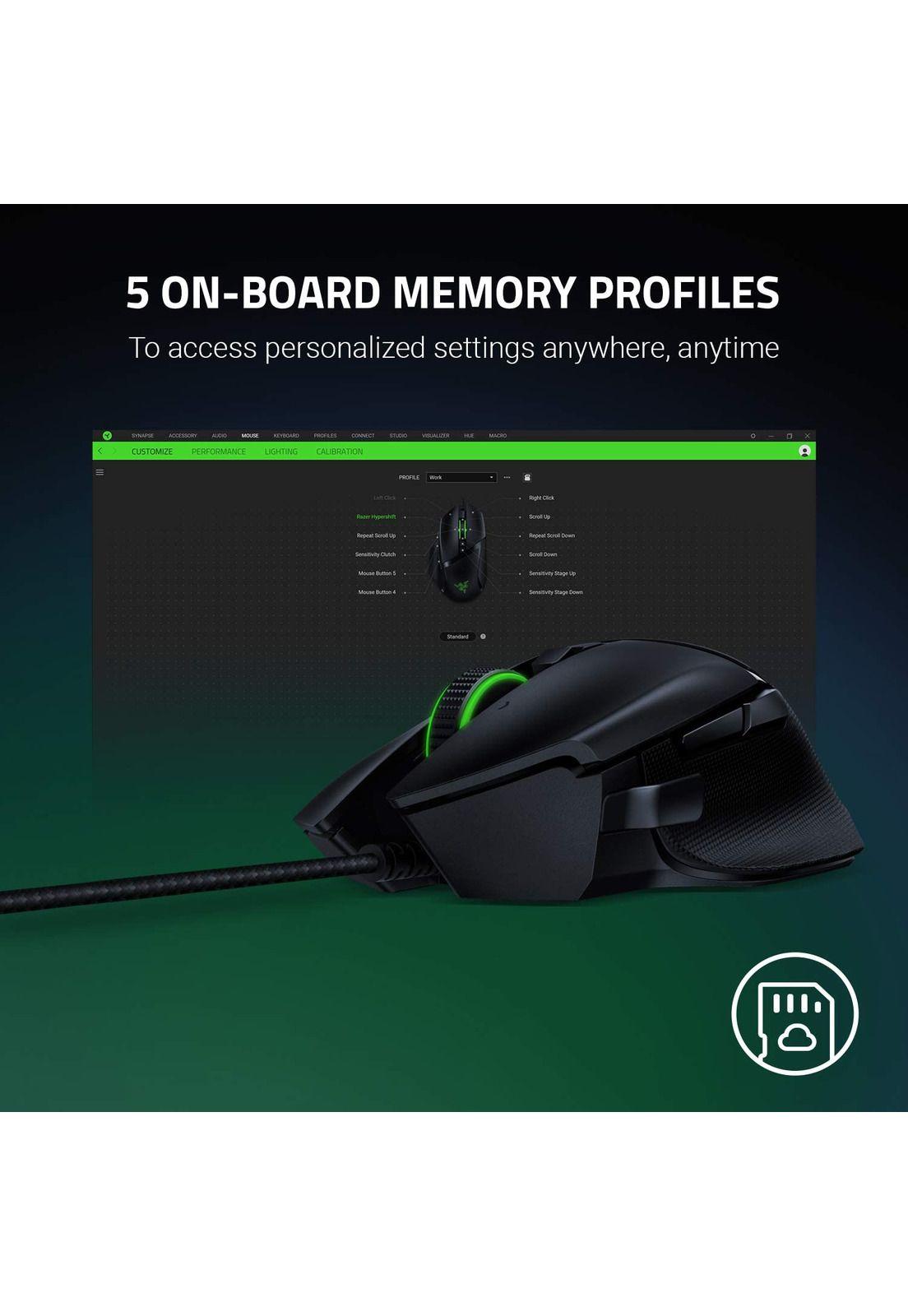 Mouse gamer Razer Basilisk v2 Chroma RGB 11 botones negro-1