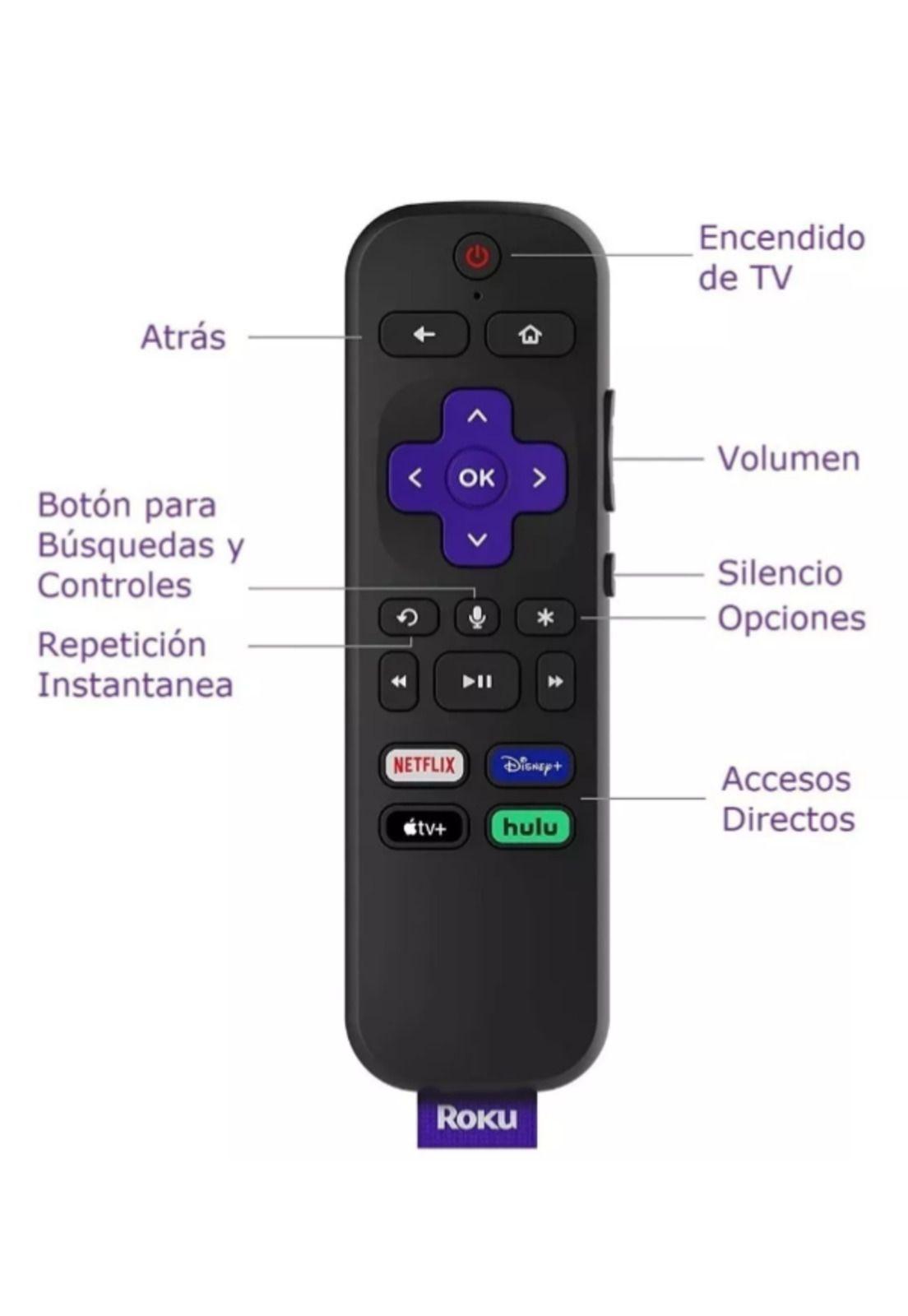 Roku Express 4K+ control de voz 4K negro 3941 refabricado-3